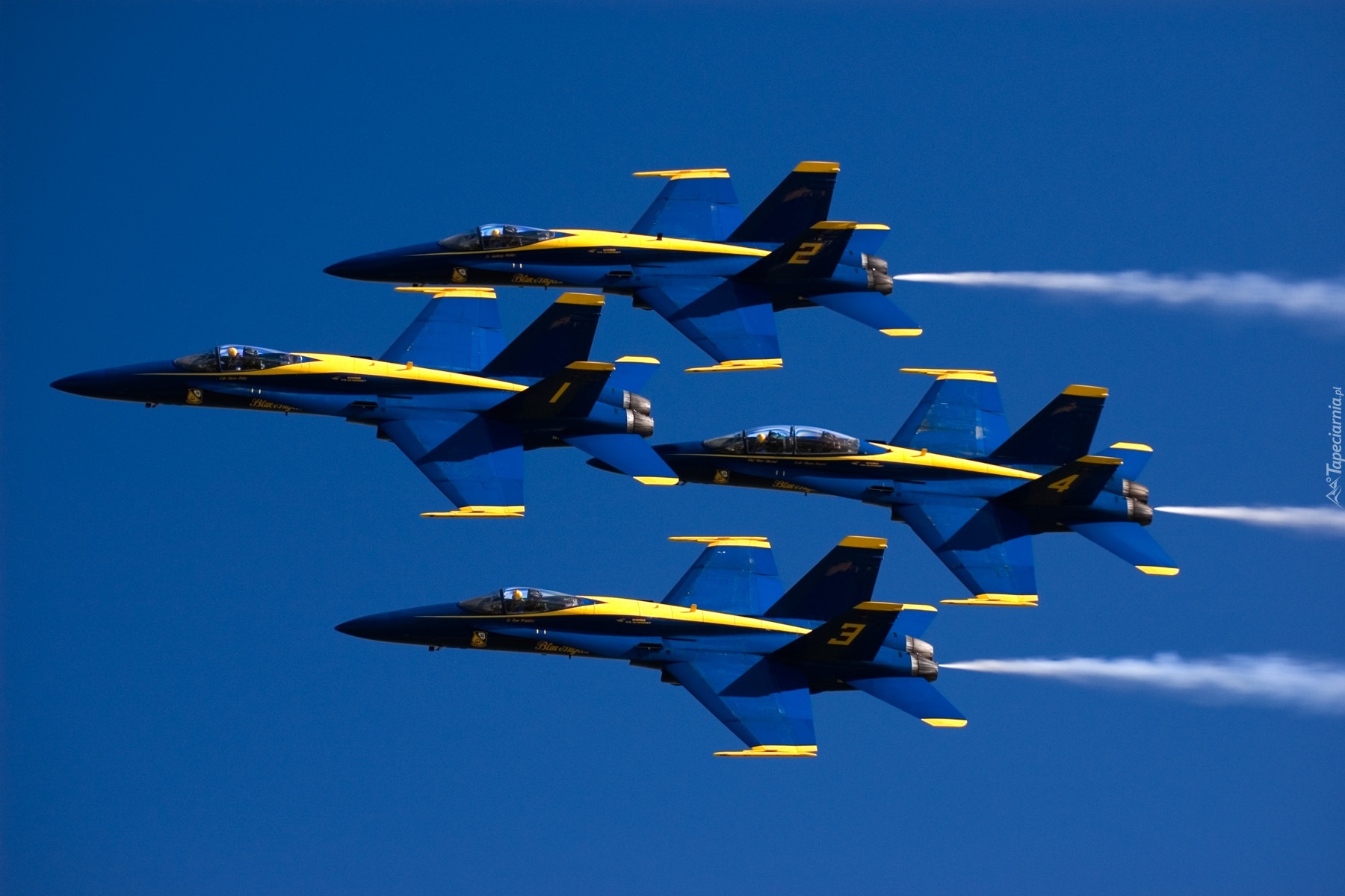 Cztery, Samoloty, Blue, Angels, Boeing F/A 18-Hornet