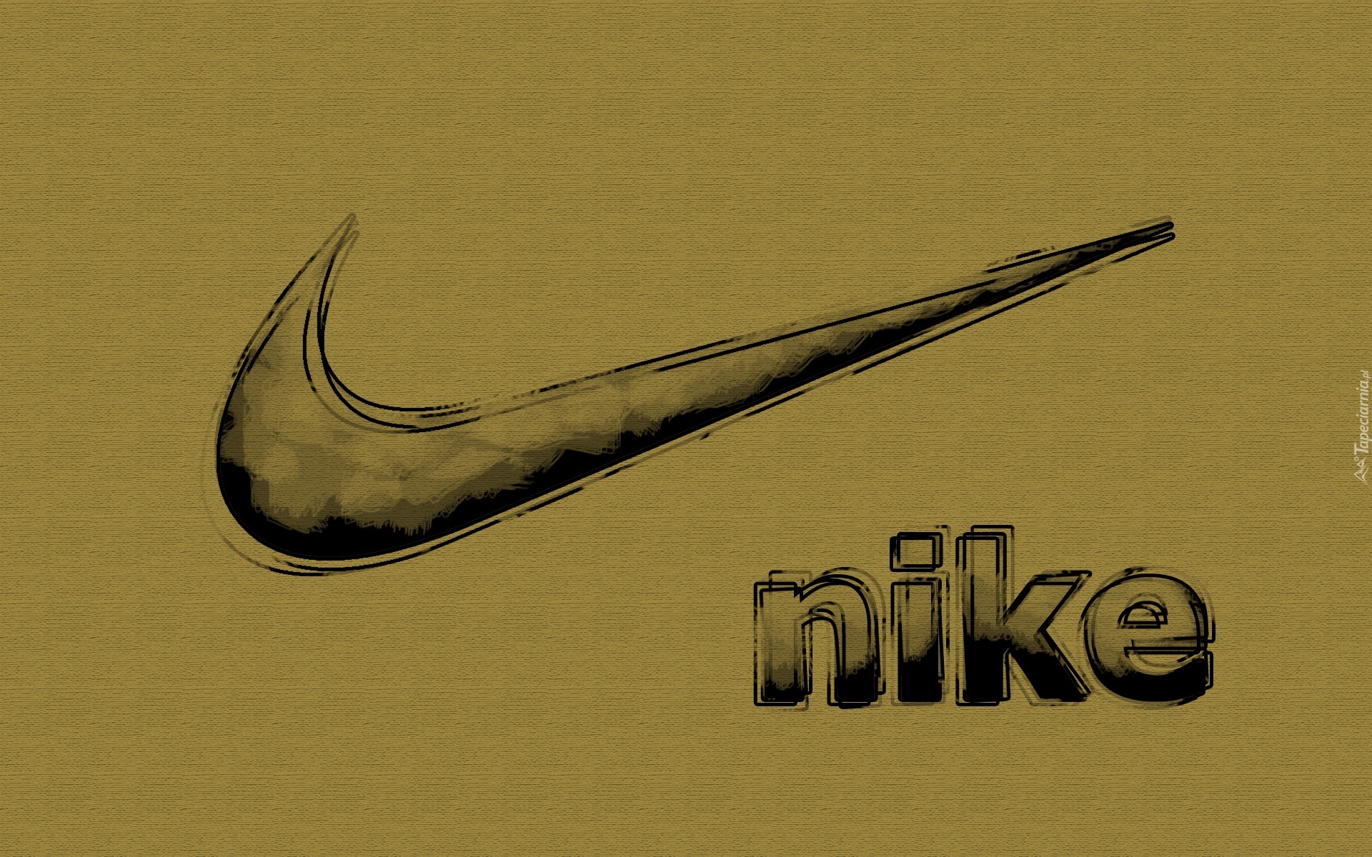 Logo, Nike, Brązowe, Tło