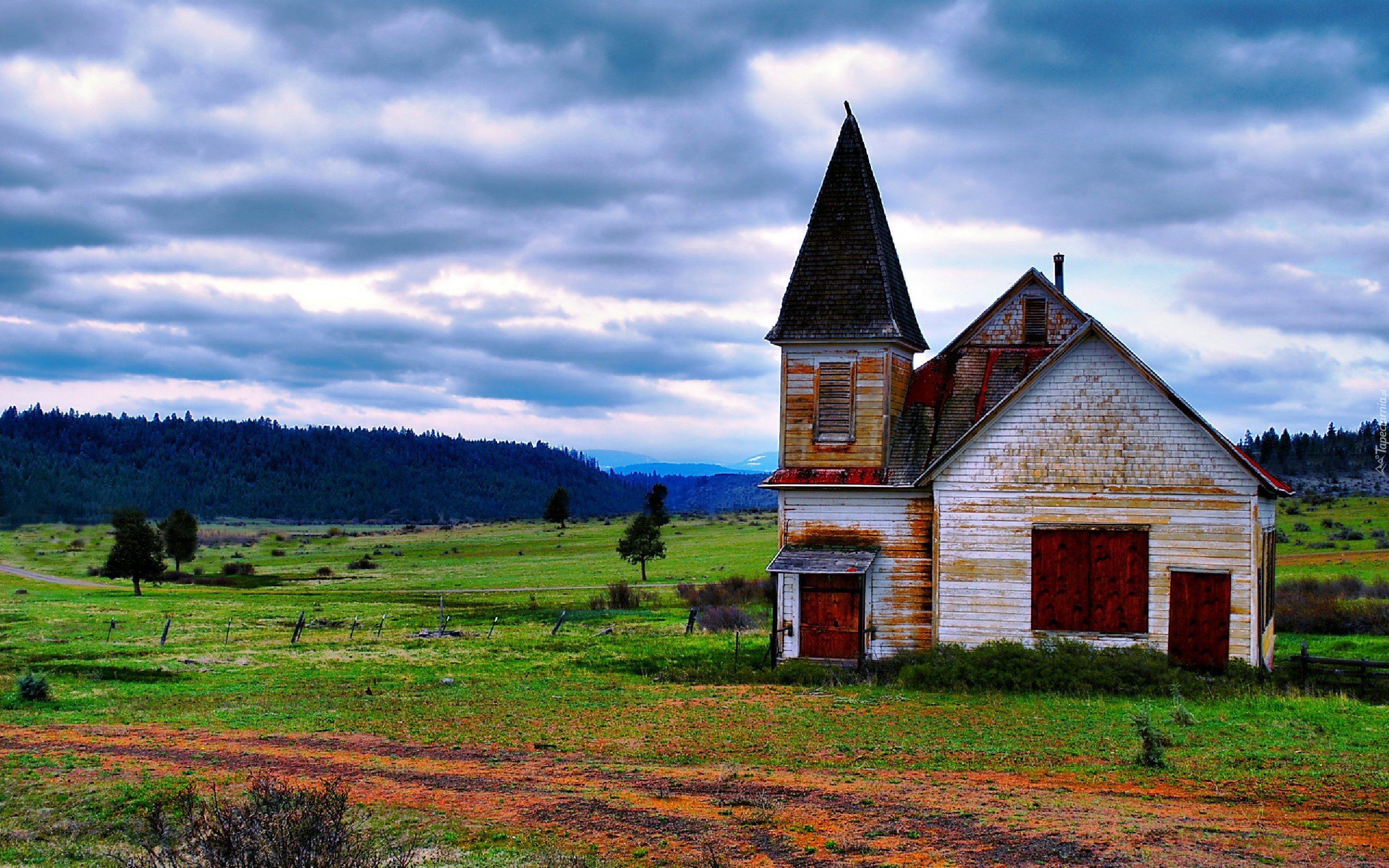 Stary, Domek, Krajobraz