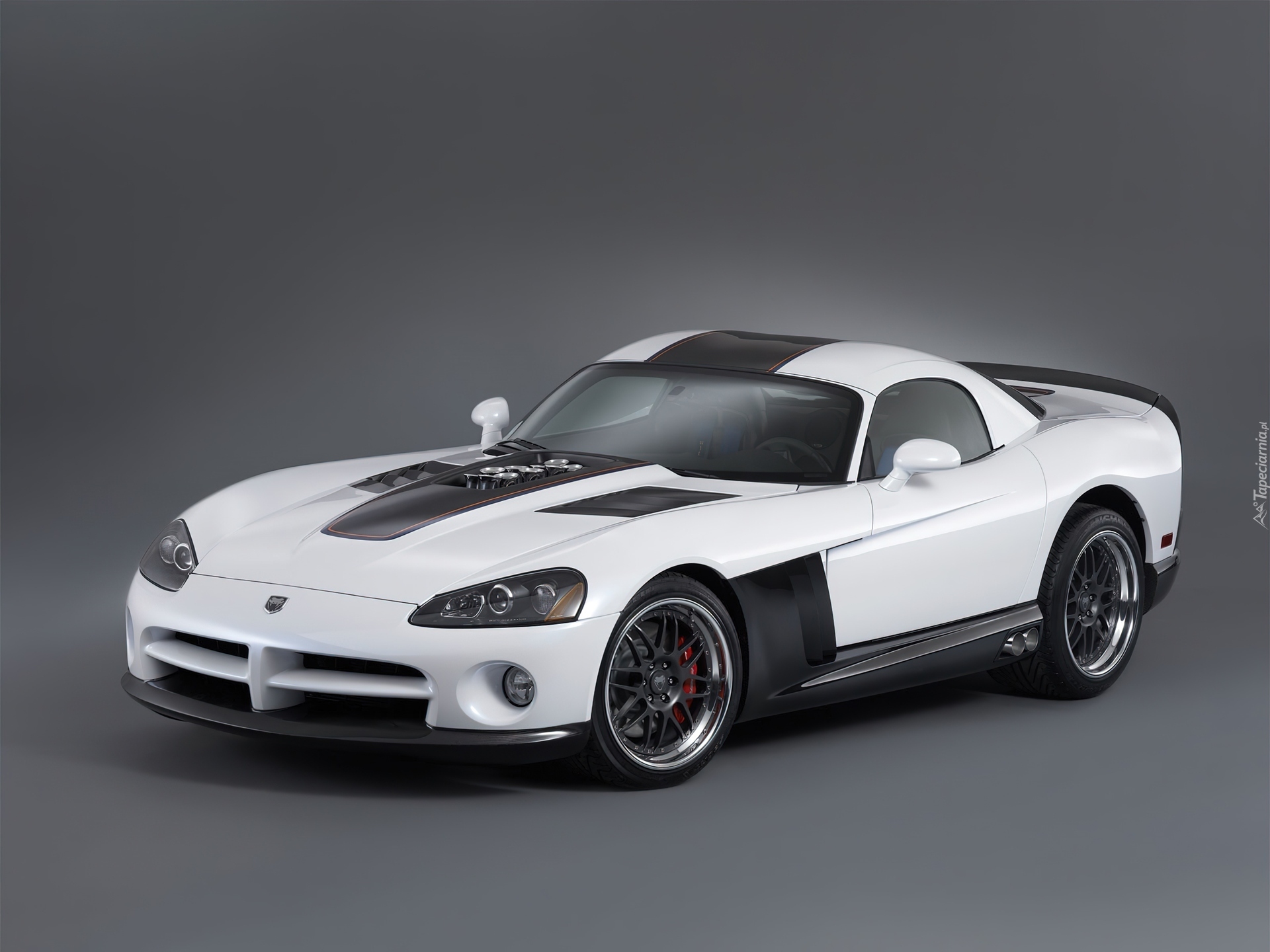 Samochód, Biały, Dodge Viper