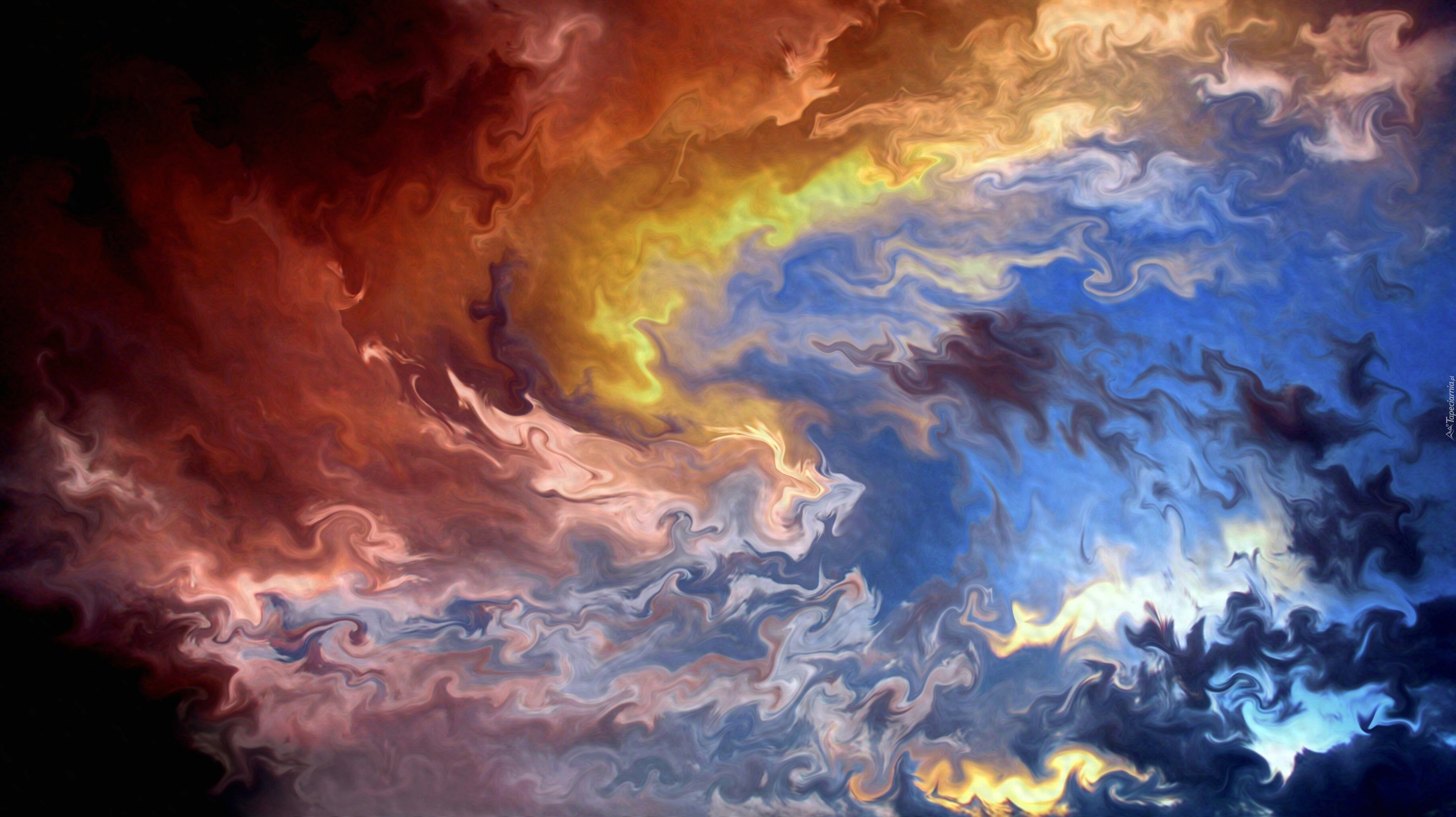 графика абстракция облака цветы graphics abstraction clouds flowers бесплатно