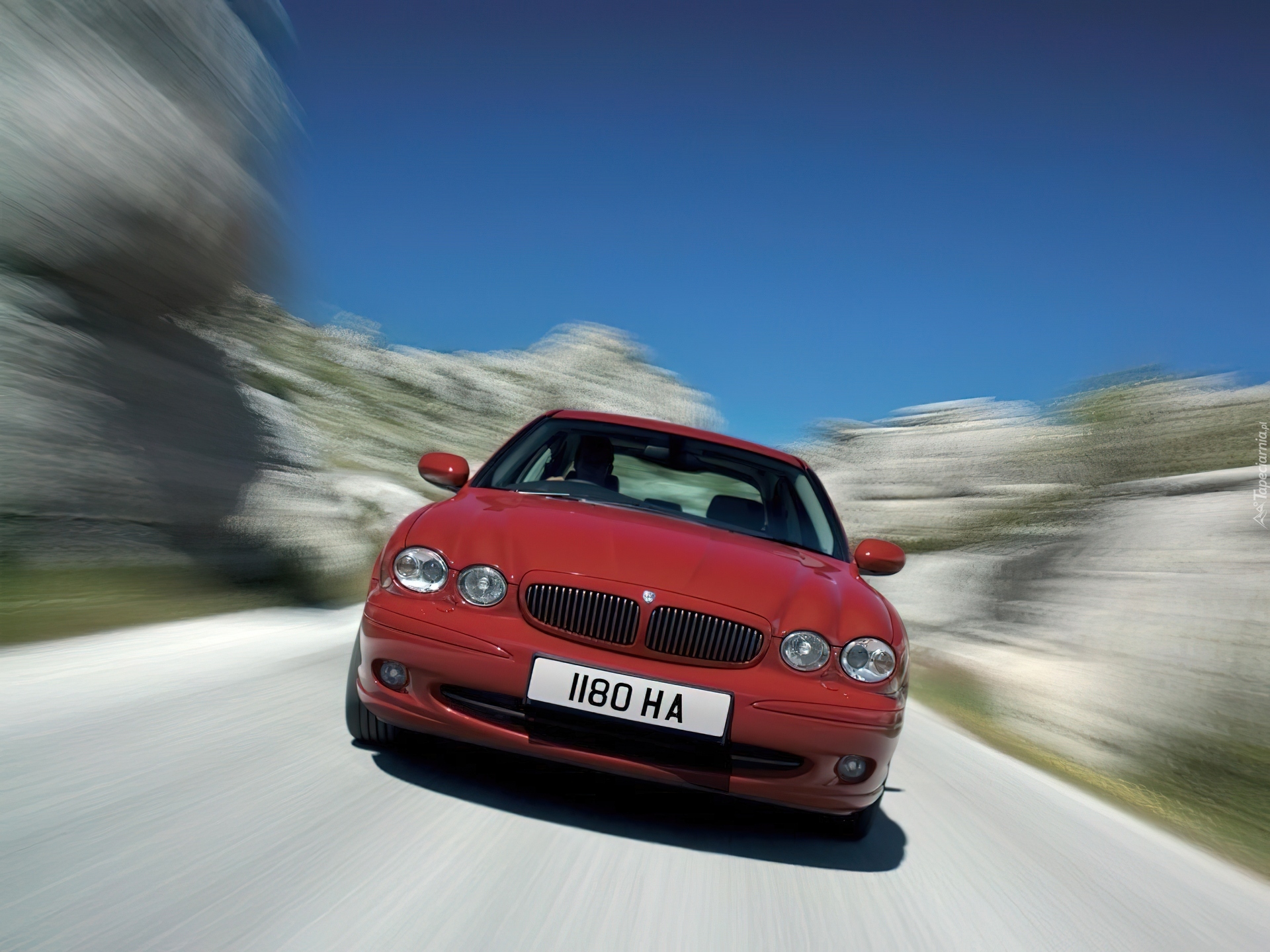 czerwony,   Jaguar X-Type