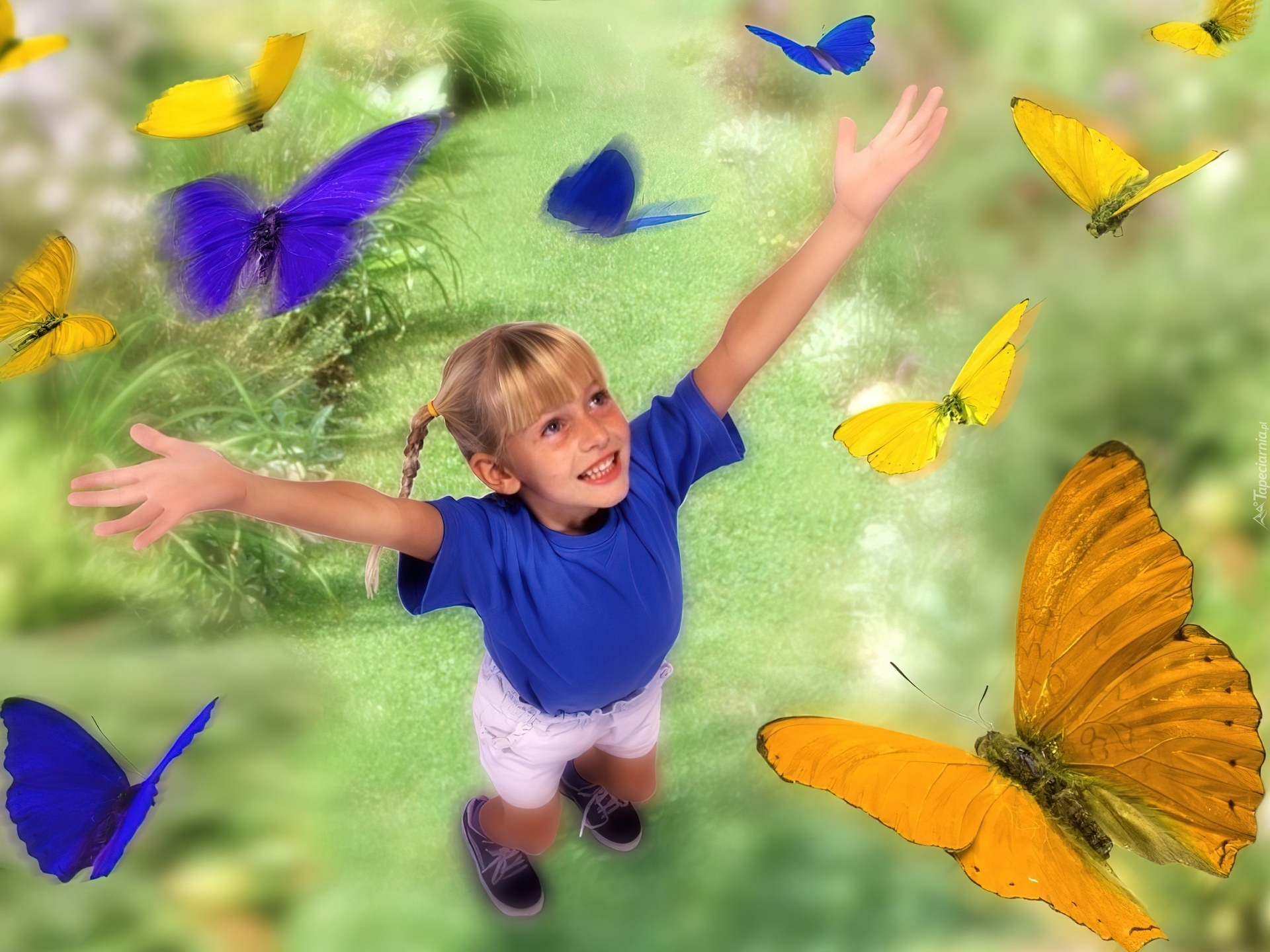 Добрым жить на свете веселее. Счастье бабочки. Радостные картинки. Дети радуются.