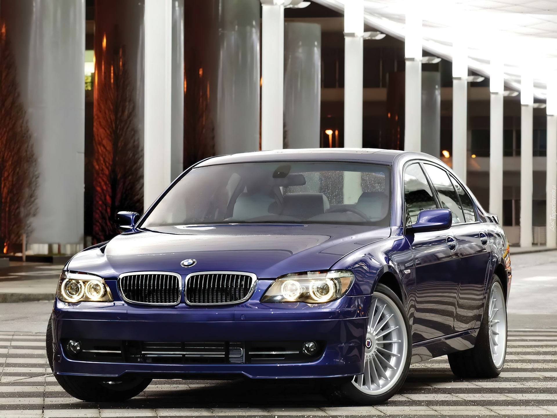 Granatowe, BMW Alpina B7 F01, Sedan, 2007