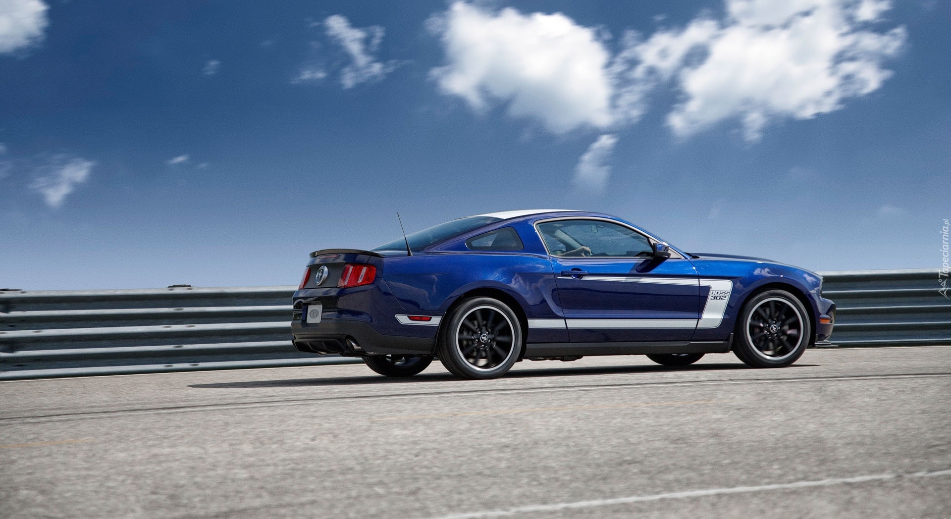 Niebieski, Ford Mustang  Boss 302