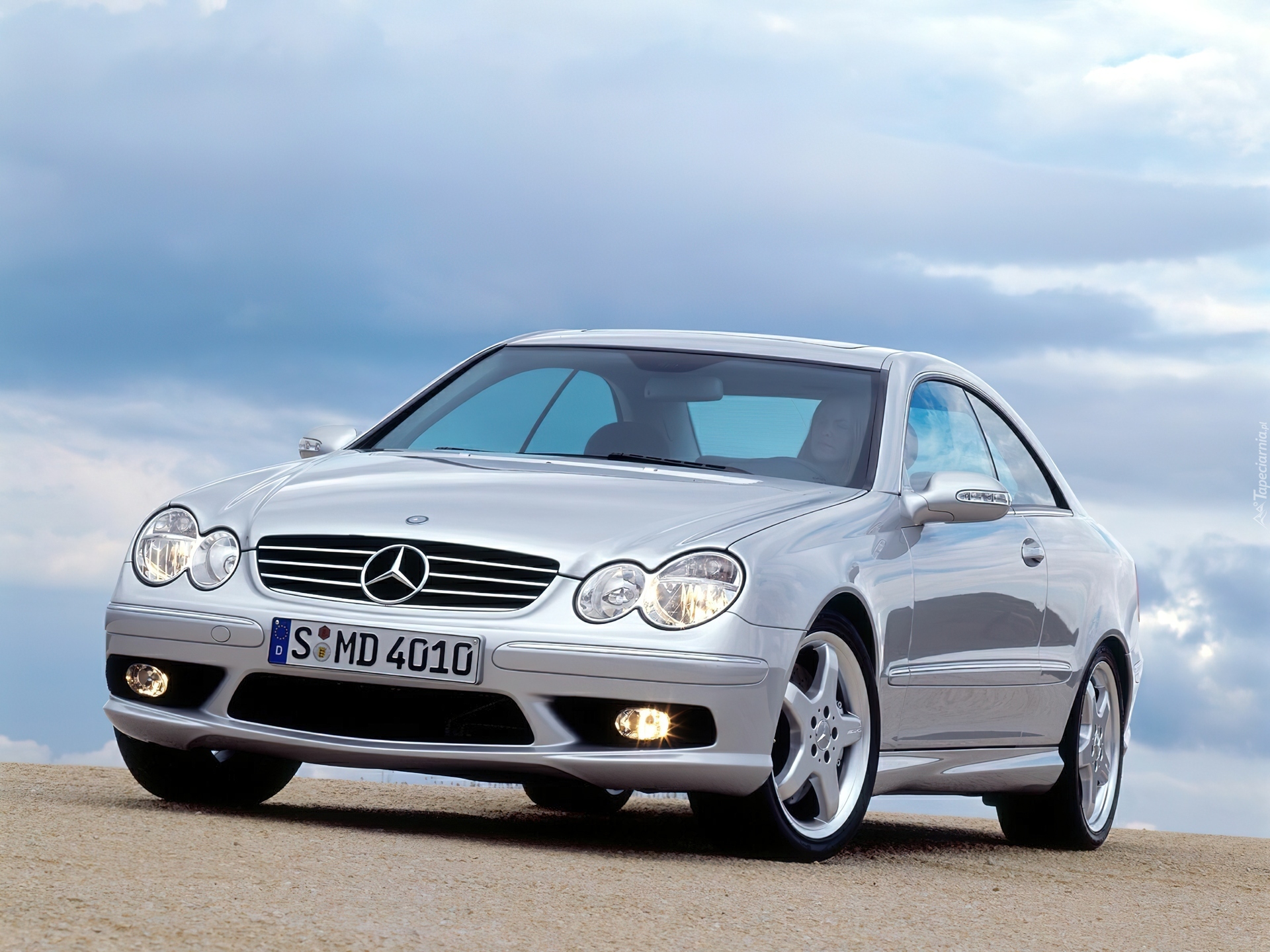 Srebrny, Mercedes CLK 55