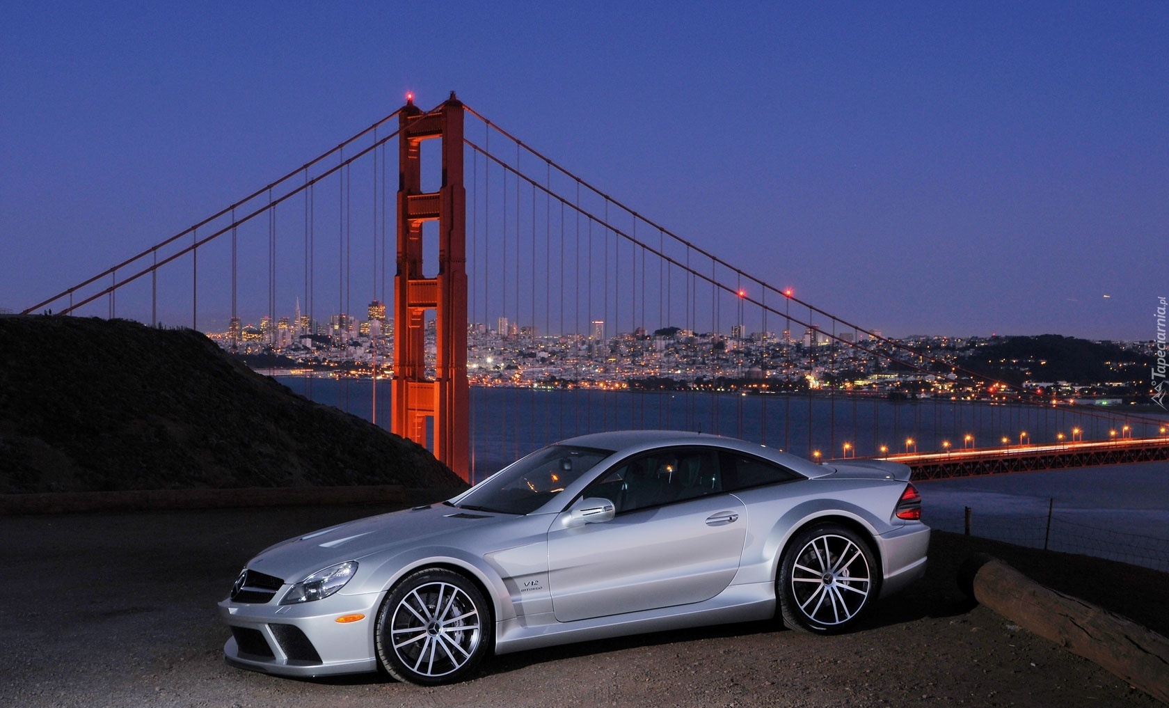 Srebrny, Mercedes SL 65 AMG