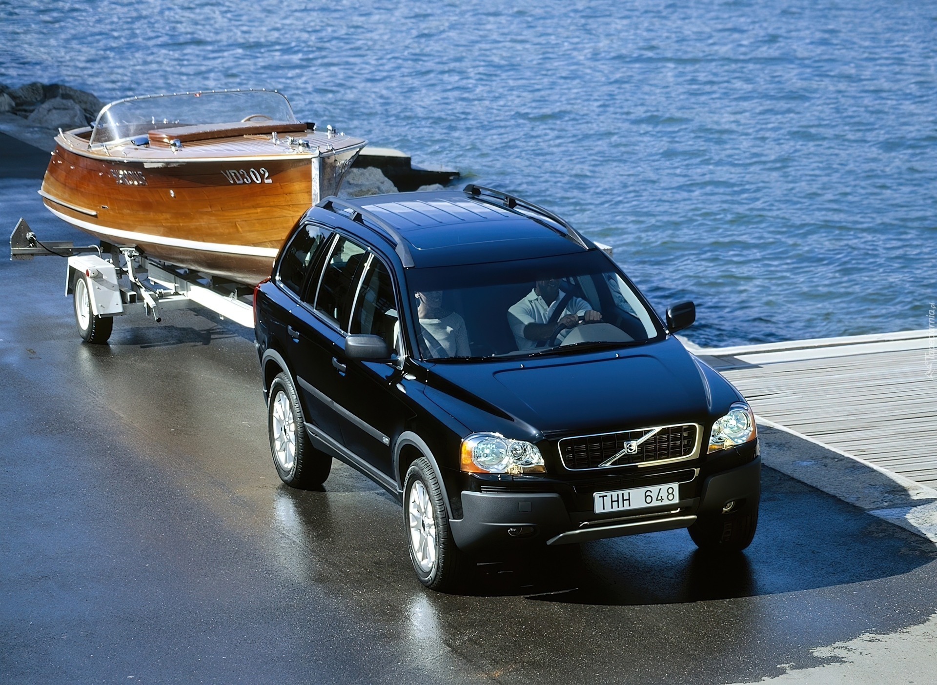 Volvo XC-90, Przyczepa, Motorówka