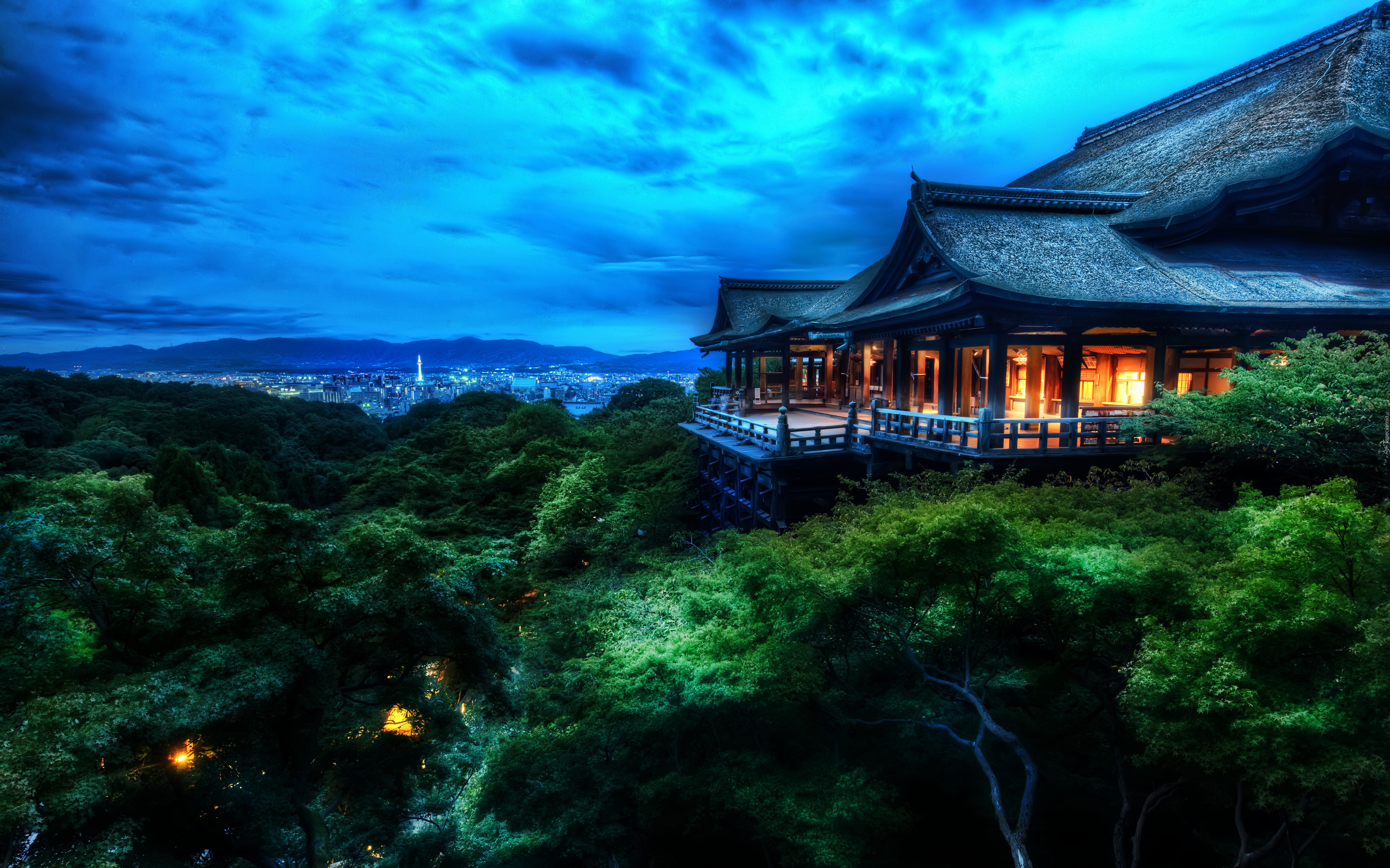 Wzgórze, Świątynia, Kyoto, Japonia