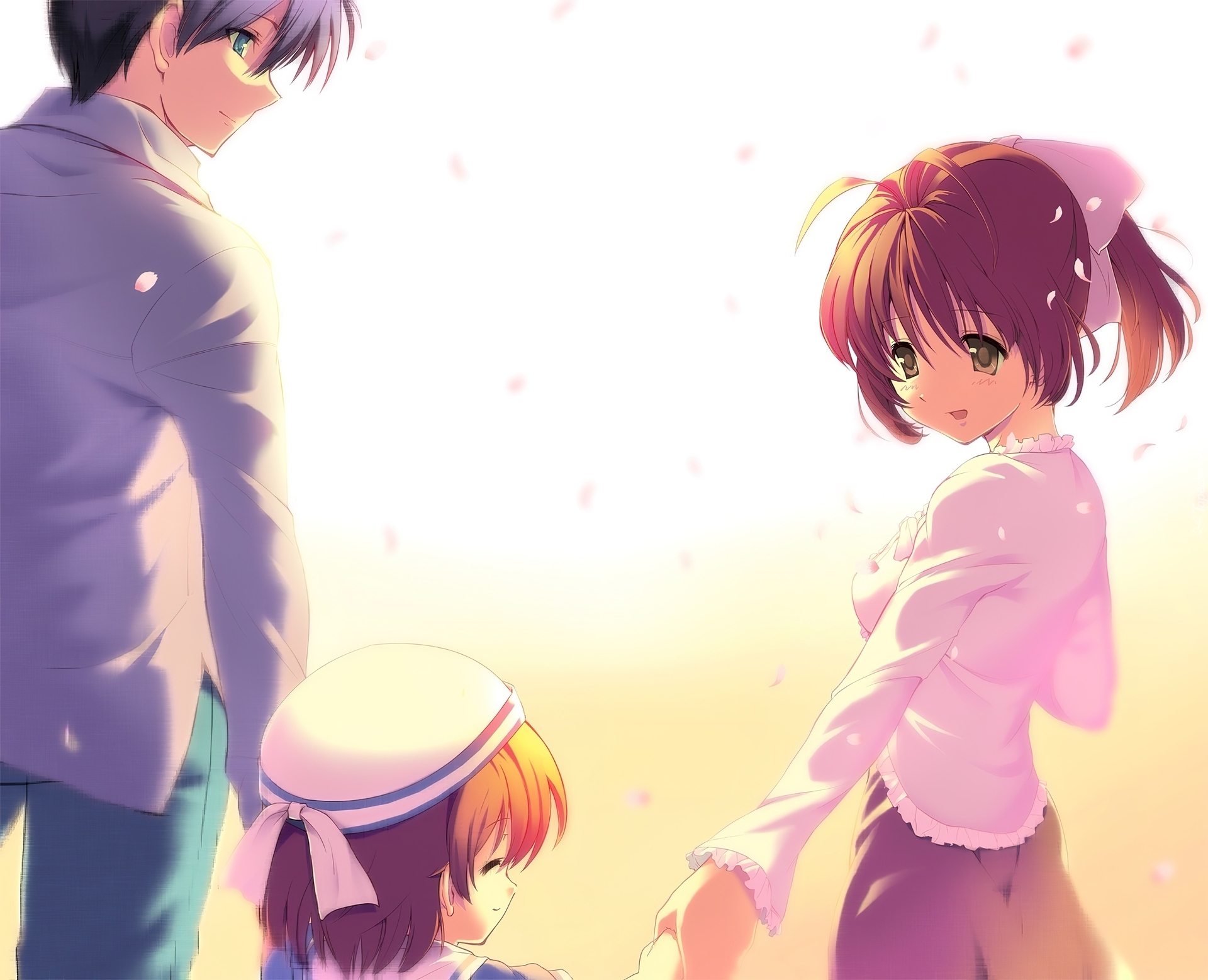 Clannad, Anime, Ushio, Nagisa, Okazaki Tomoya, Rodzina