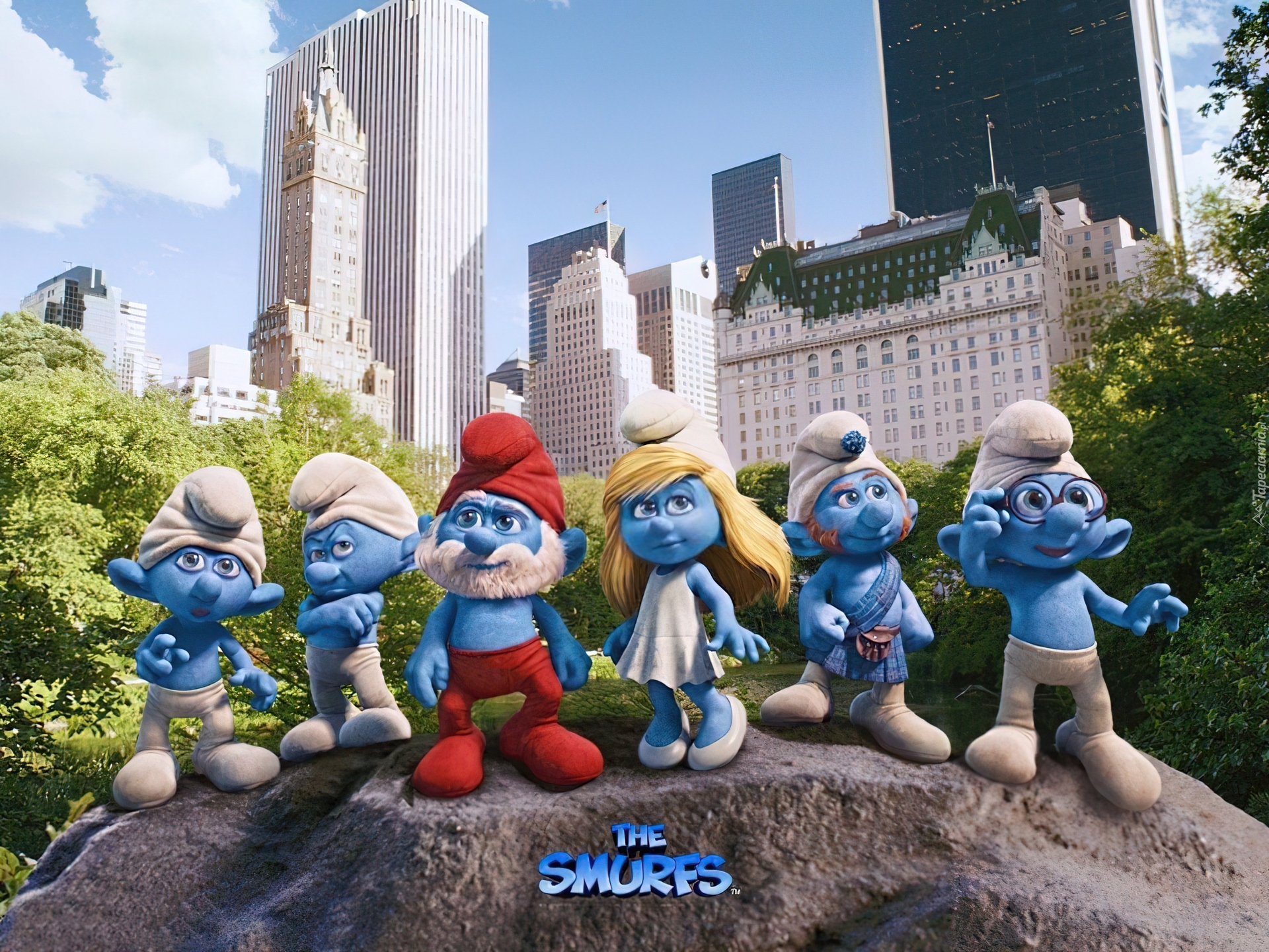 Smerfy, The Smurfs, 3D, Miasto