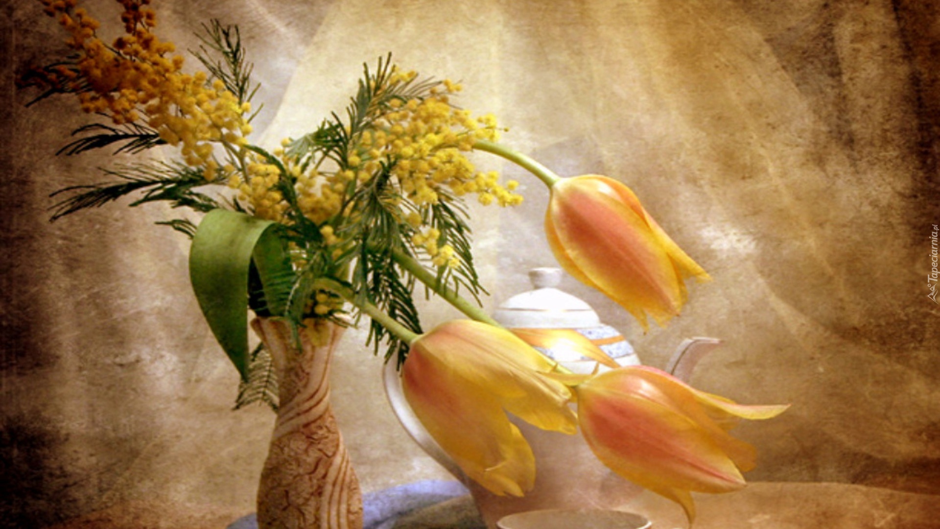 Tulipany, Wazon, Dzbanek