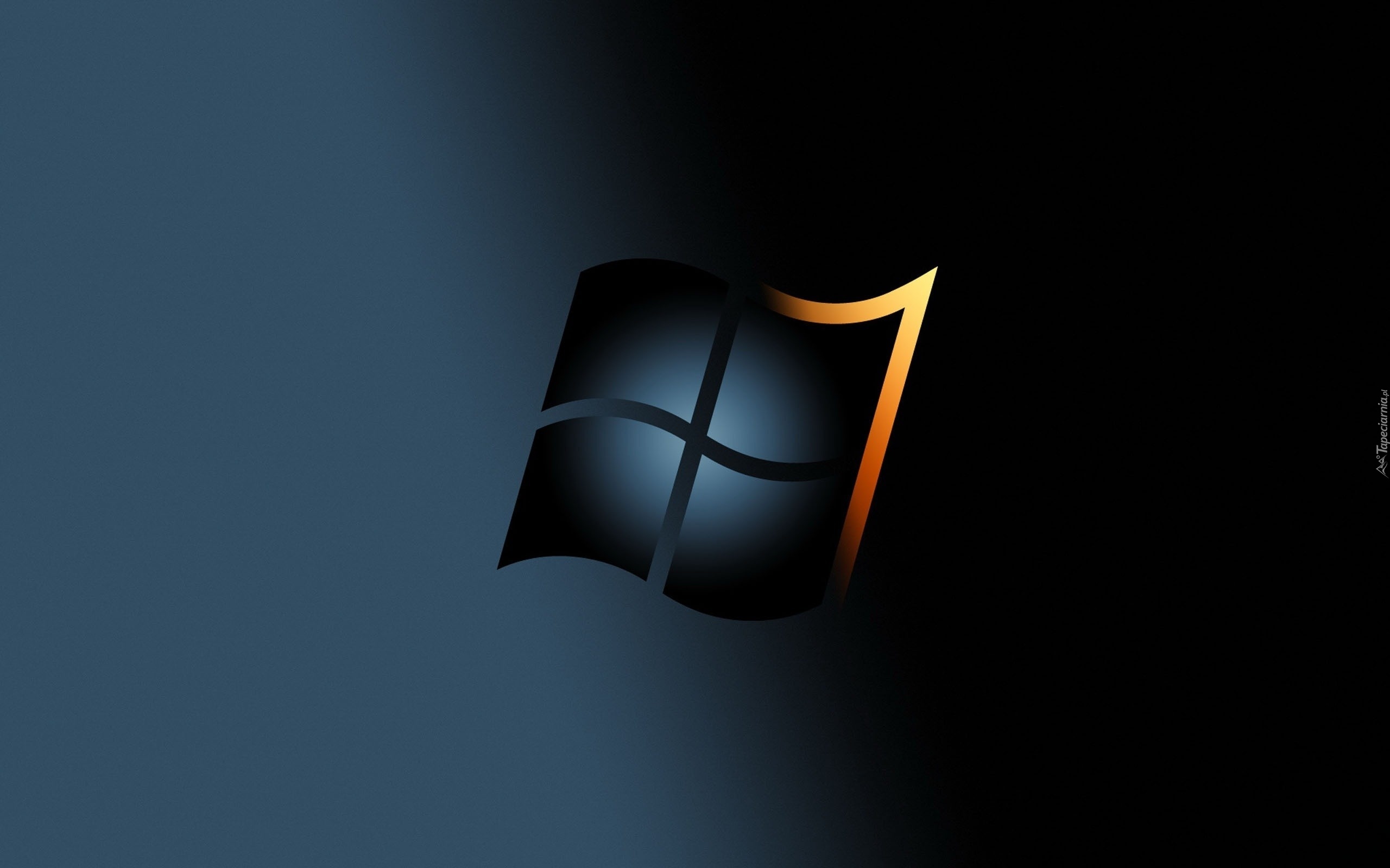 Ciemne, Tło, Logo, Windows, Seven