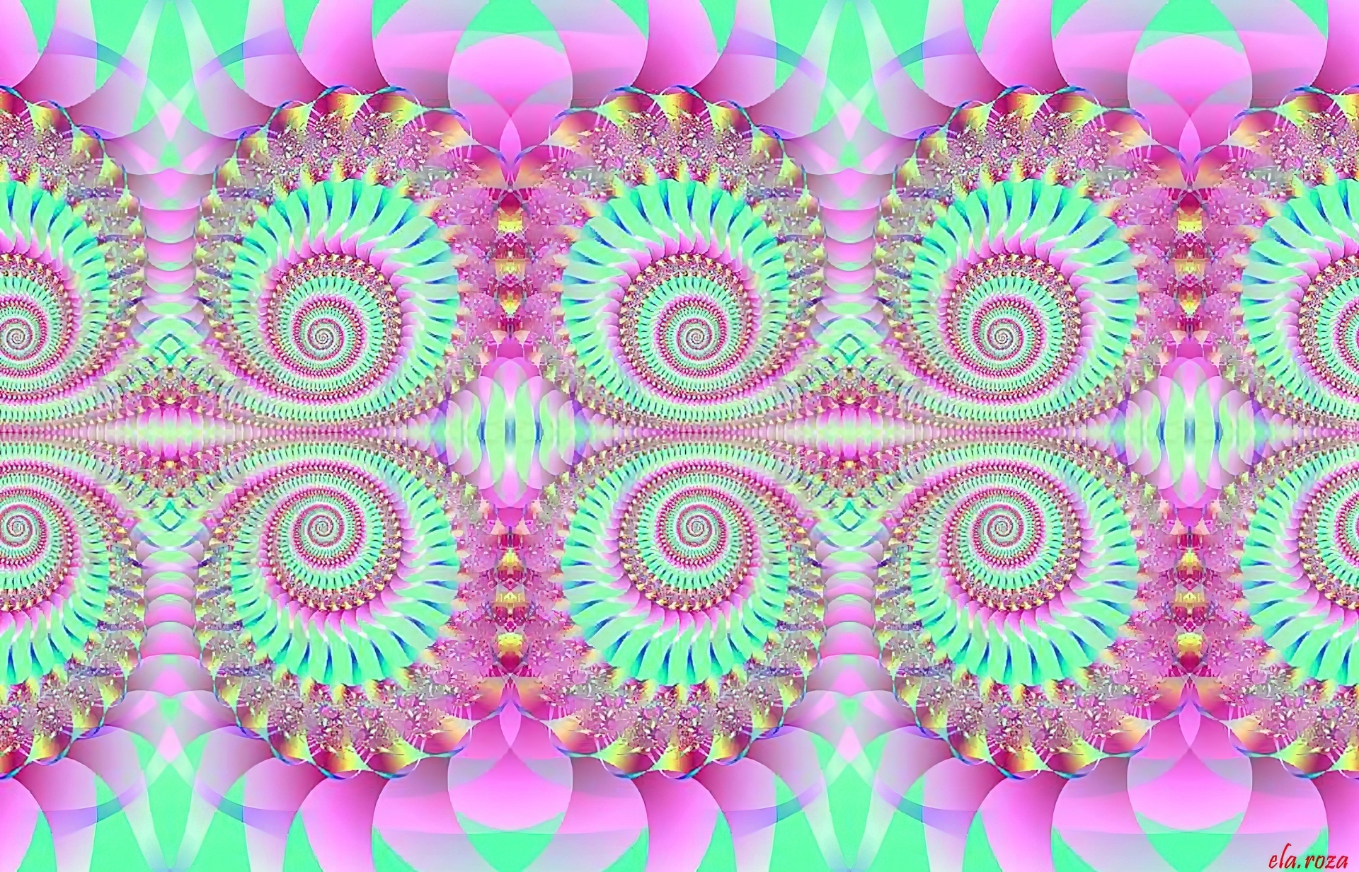 Kolorowe, Spirale, Fraktale