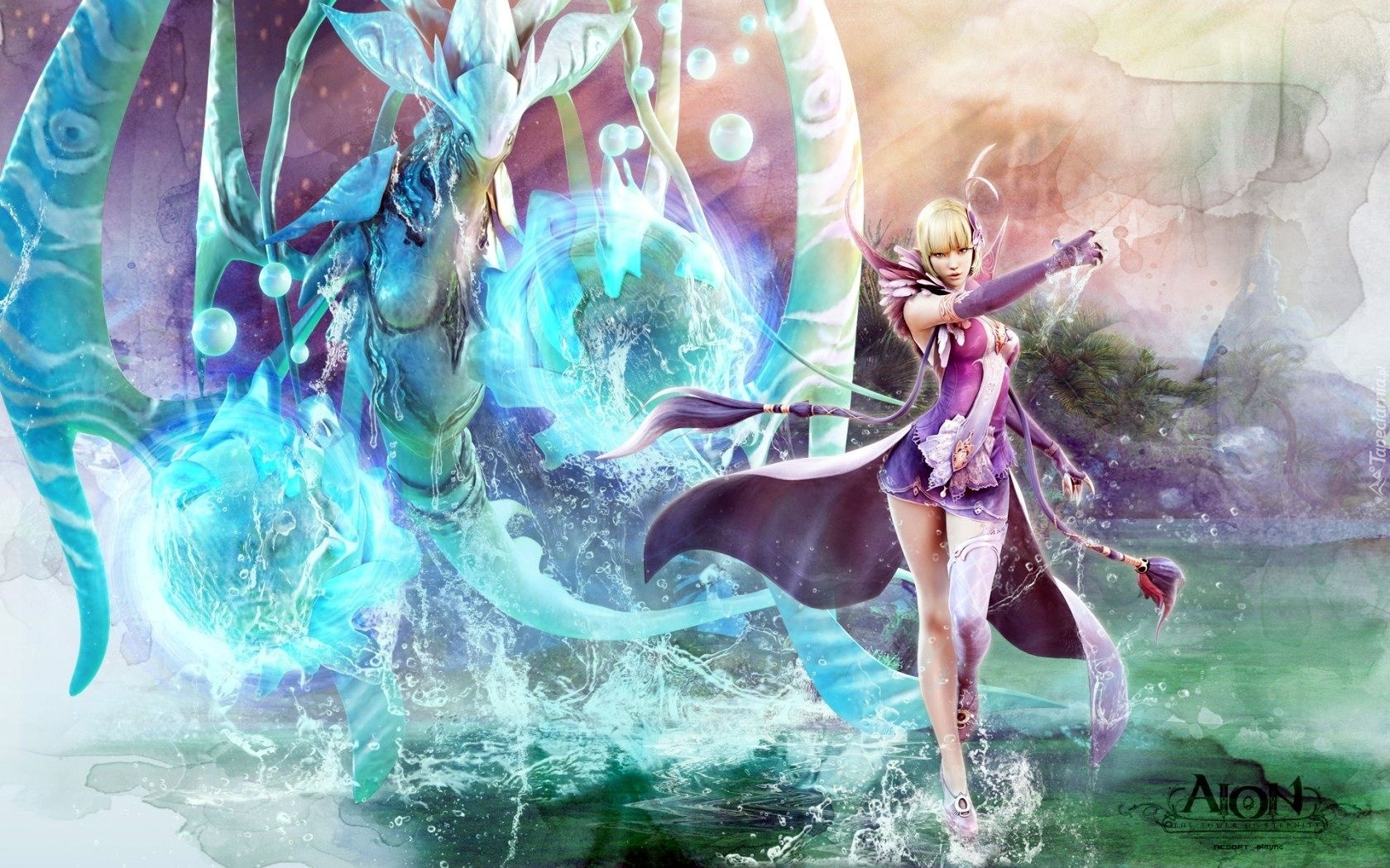 Aion The Tower Of Eternity, Kobieta, Magia, Smok