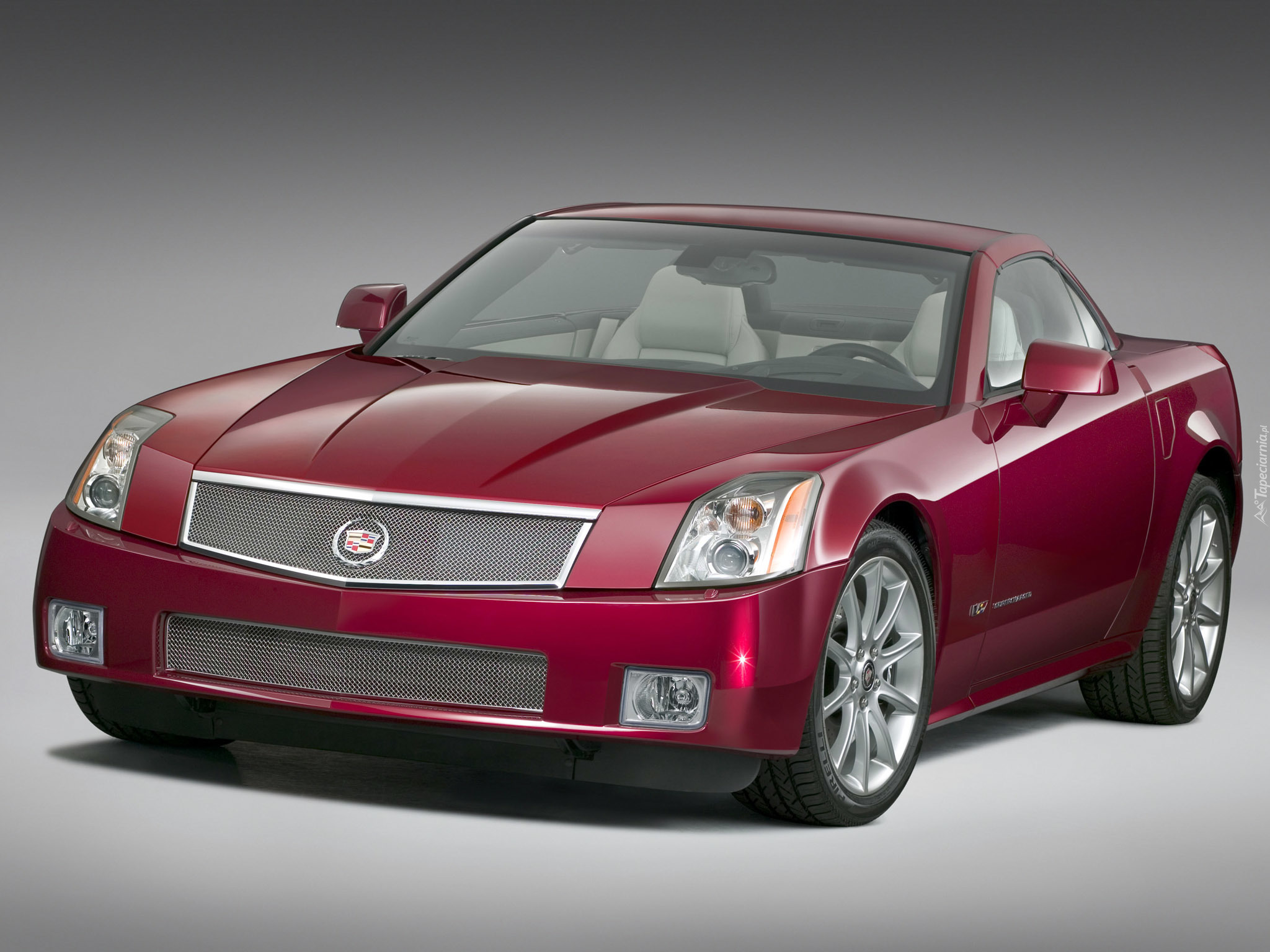 Bordowy, Cadillac XLR, Cabrio