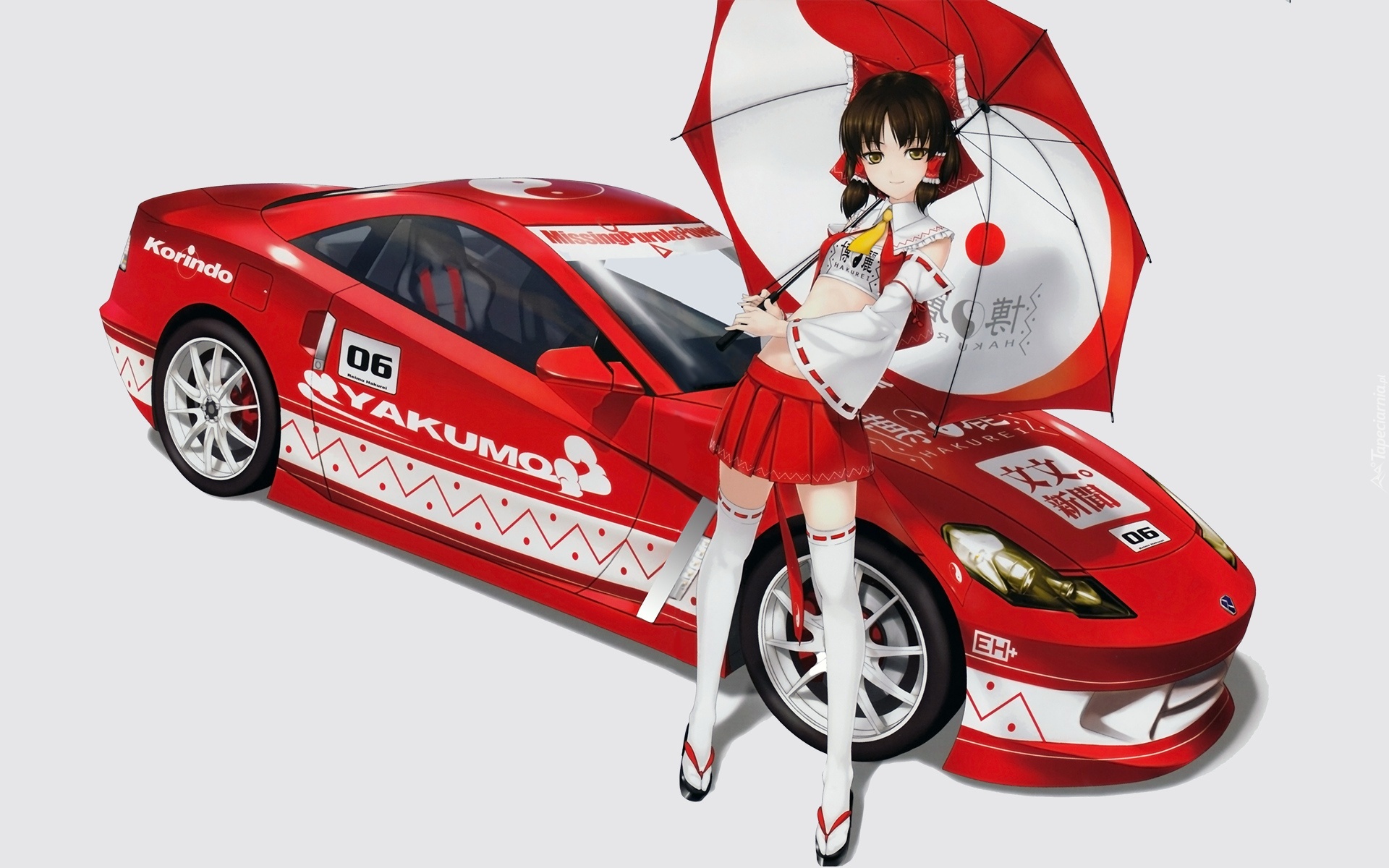 Anime, Hakurei, Reimu, Samochód