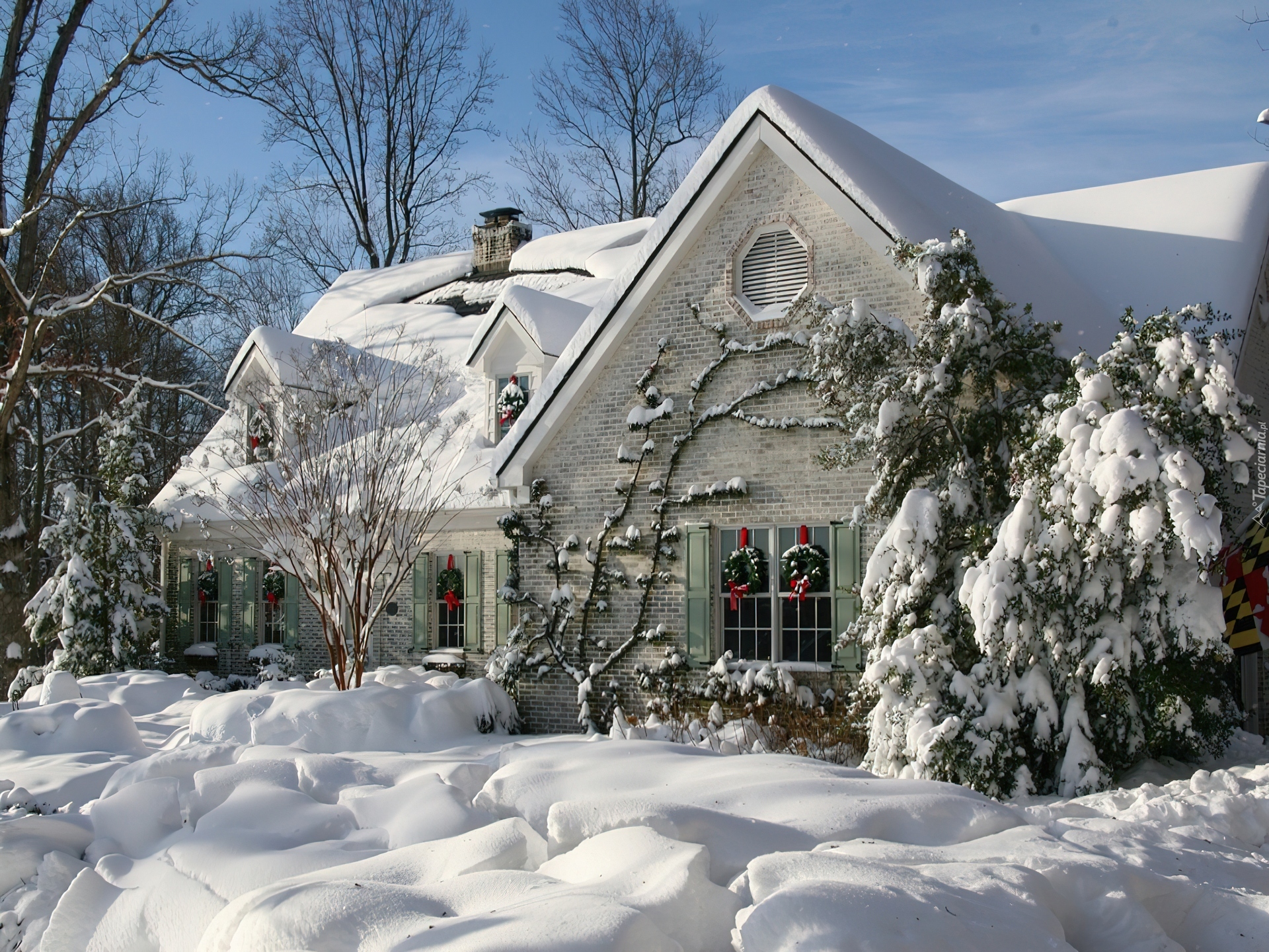 Снежка домики. Зимний домик. Американский дом зимой. Дом в снегу. Дома зимой.