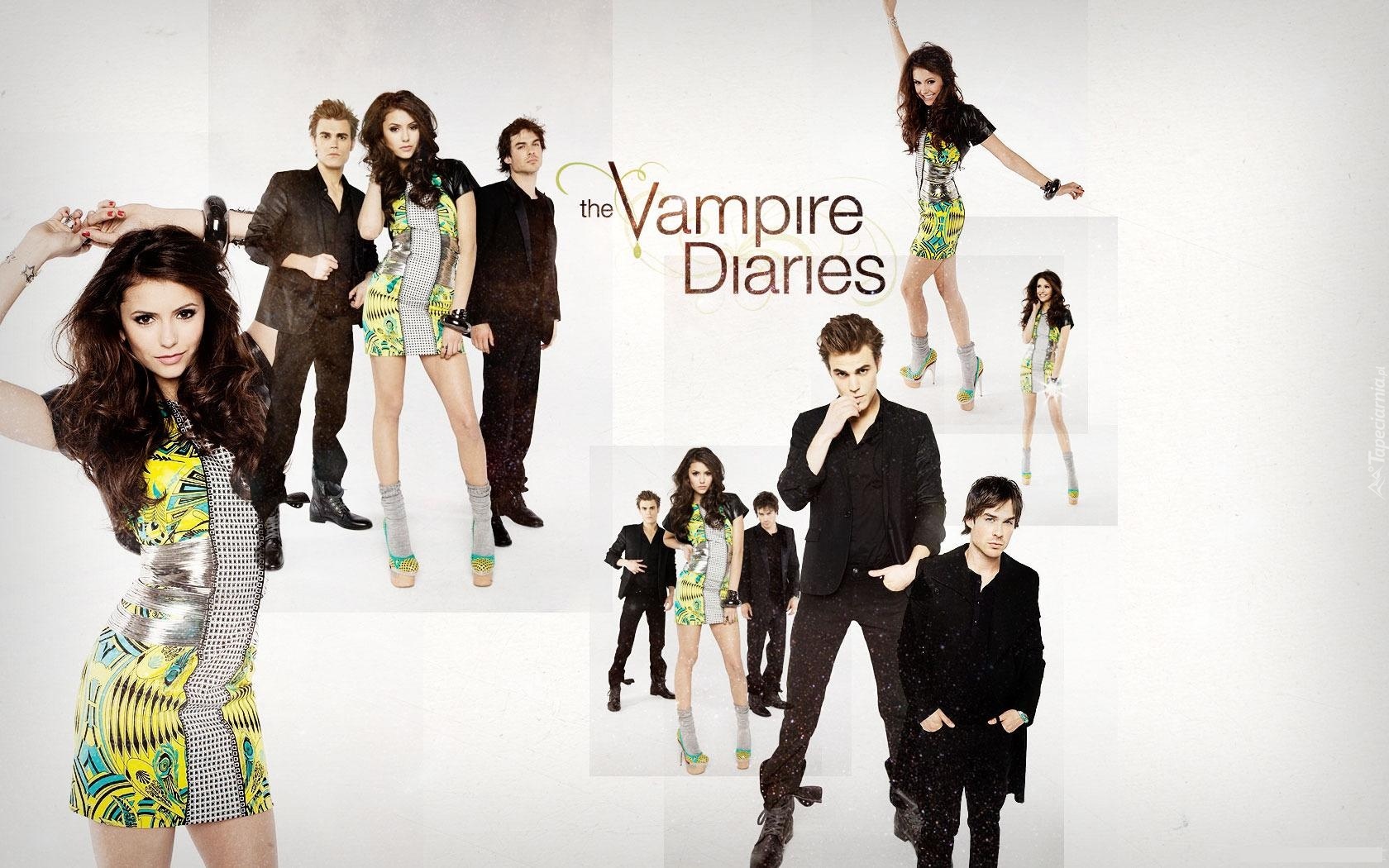 Pamiętniki Wampirów, The Vampire Diaries, Ian Somerhalder, Nina Dobrev, Paul Wesley