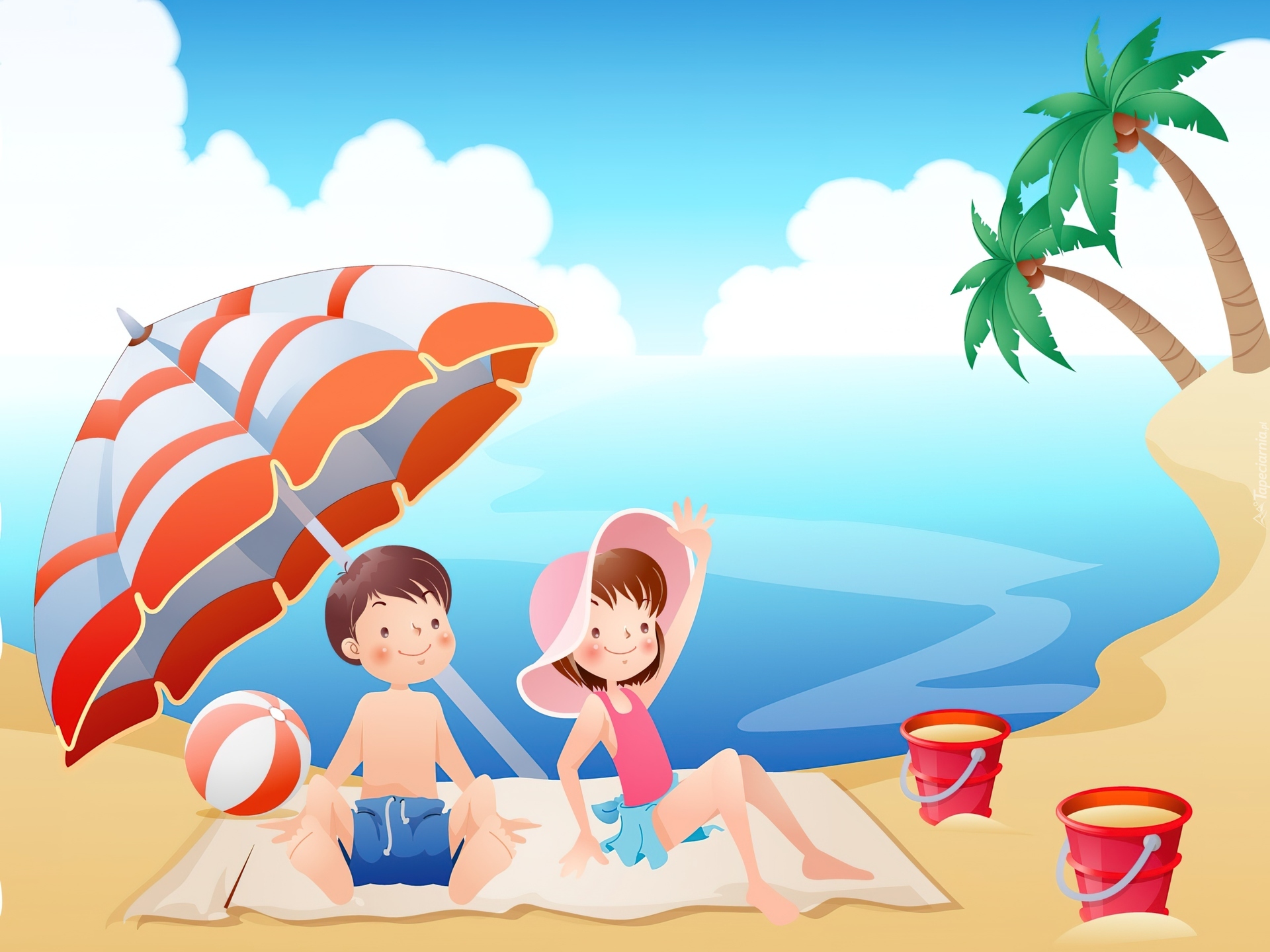 During vacation. Рисунок лето. Летний рисунок для детей. Рисунок на тему лето. Дети на море.