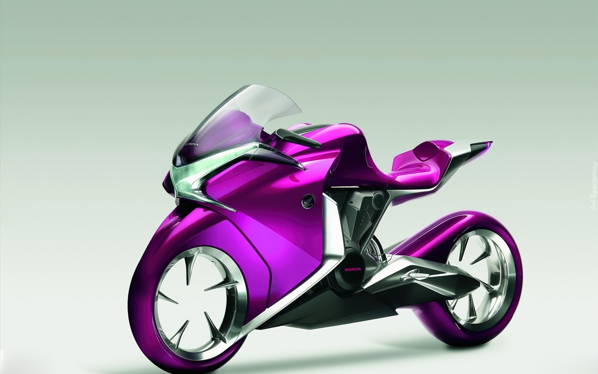 Motocykl, Honda v4, Concept, Fioletowy