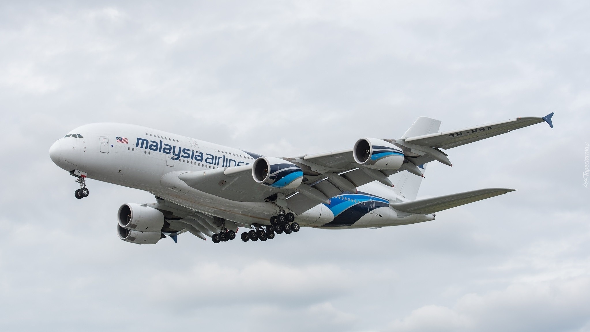 Samolot pasażerski, Airbus A380, Linie lotnicze, Malaysia Airlines