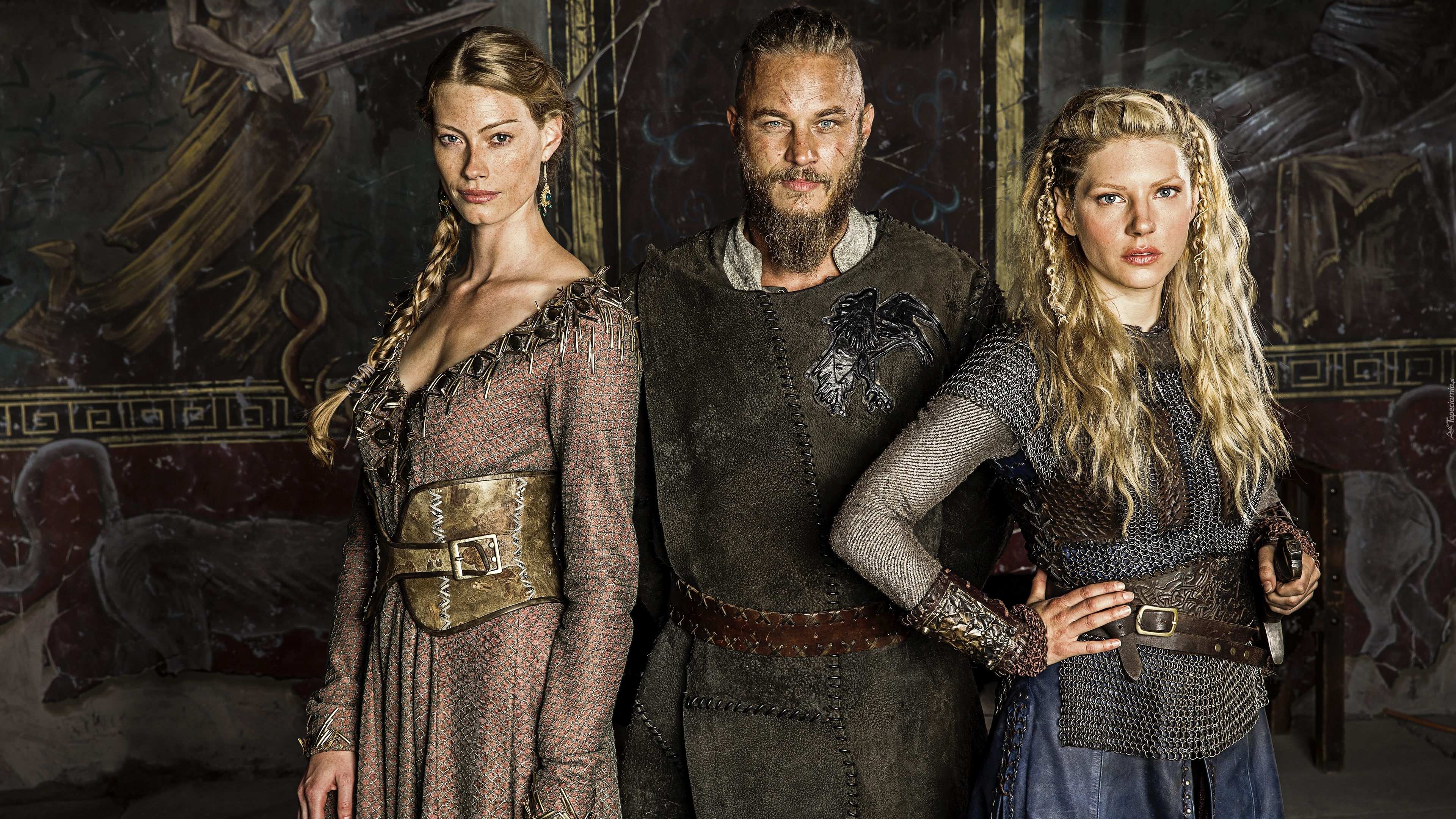 Serial, Vikings, Wikingowie, Alyssa Sutherland, Aslaug, Travis Fimmel, Ragnar Lothbrok, Katheryn Winnick, Lagertha Lothbrok