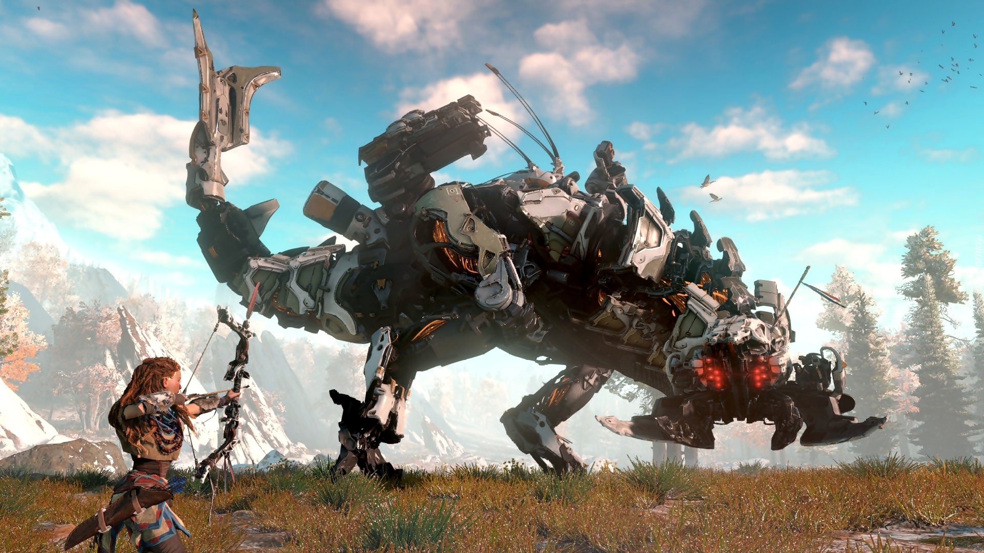 Horizon Zero Dawn, Maszyna Thunderjaw, Postać, Aloy, Łuk