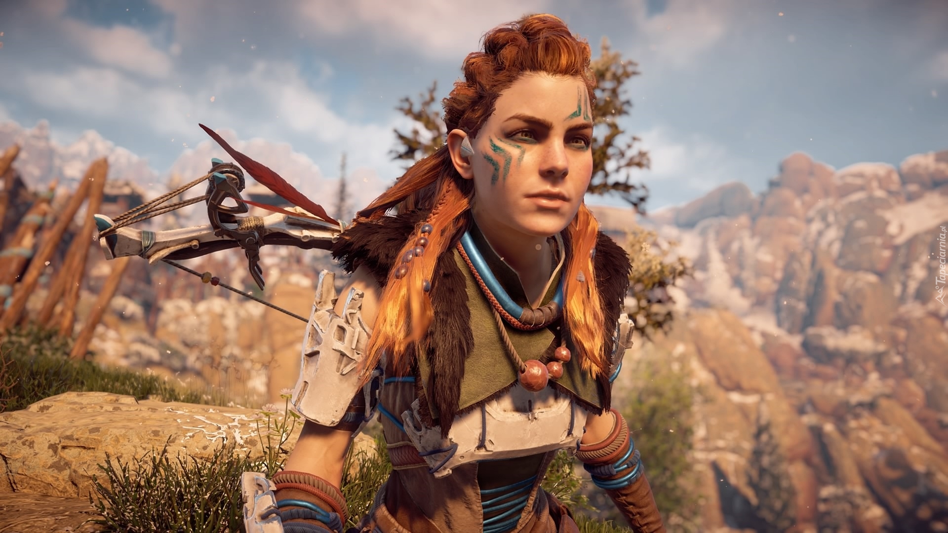 Aloy, Zbliżenie, Gra, Horizon Zero Dawn