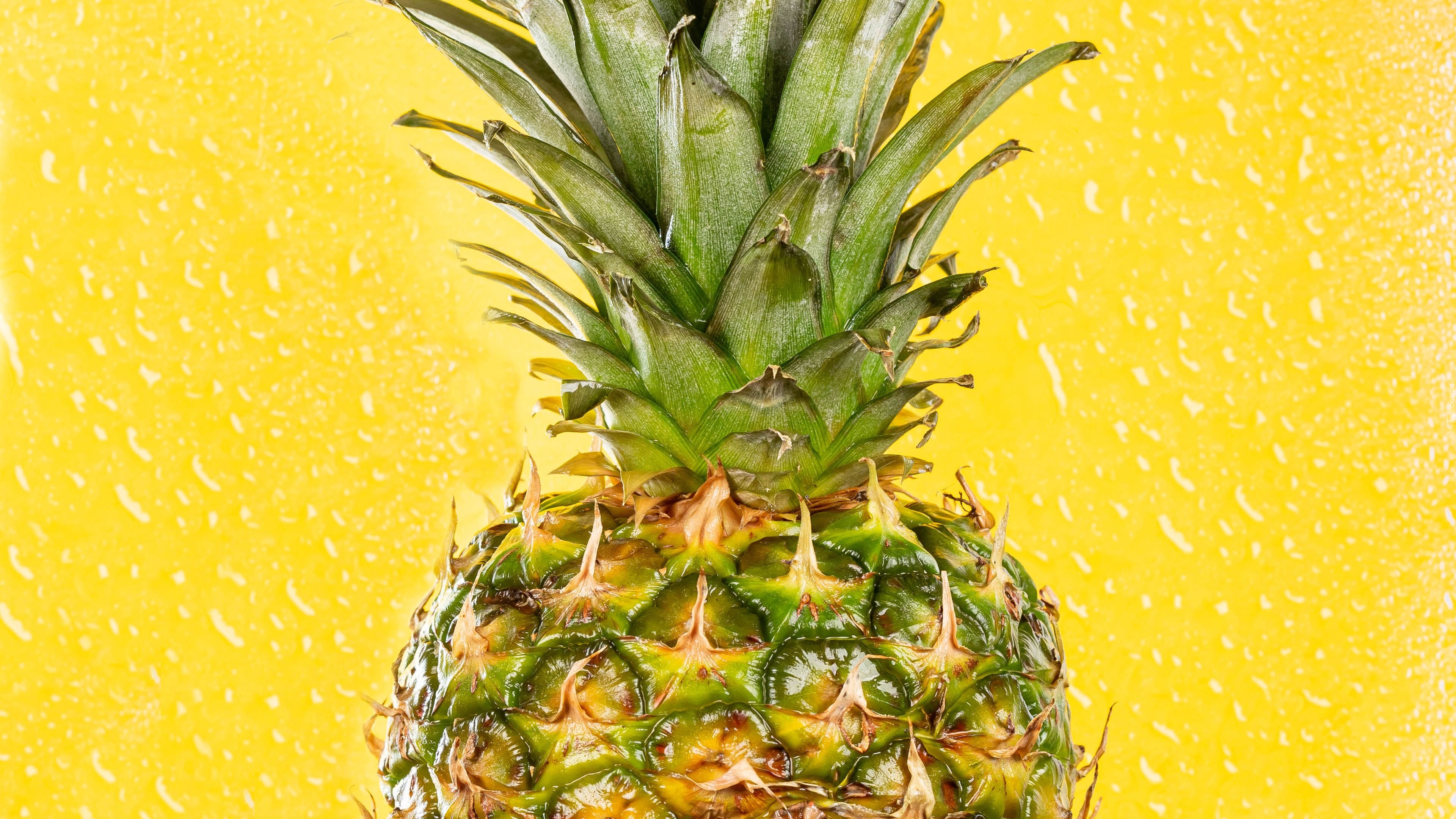 Ananas, Owoc, Dojrzały, Żółte, Tło