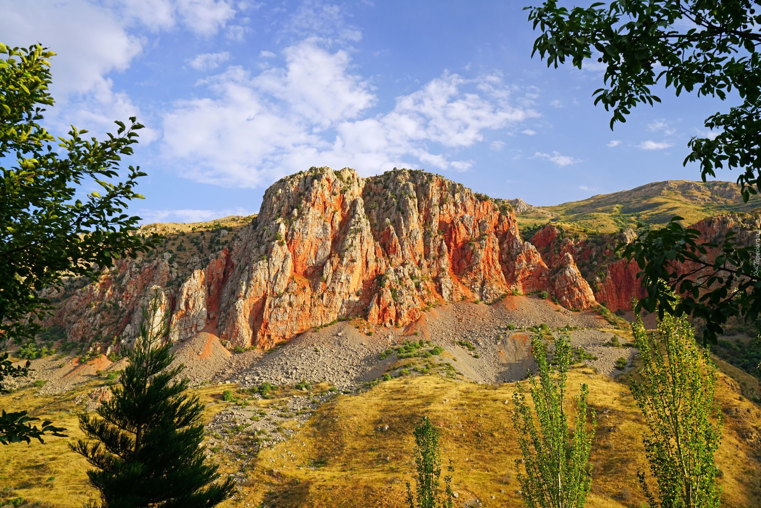 Armenia, Prowincja Wajoc Dzor, Czerwone, Skały, Góry