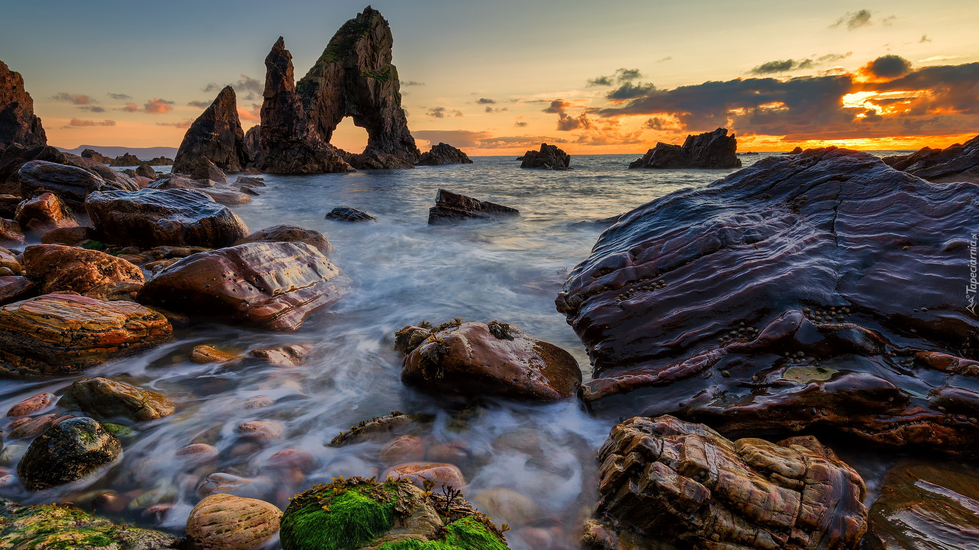 Skały, Crohy Head, Kamienie, Morze, Hrabstwo Donegal, Irlandia