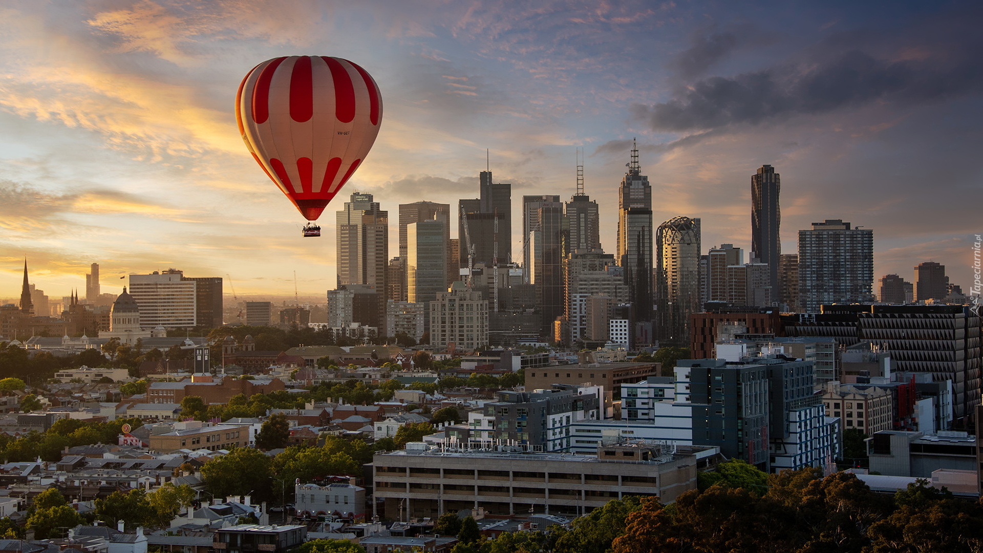 Balon, Wieżowce, Melbourne, Australia