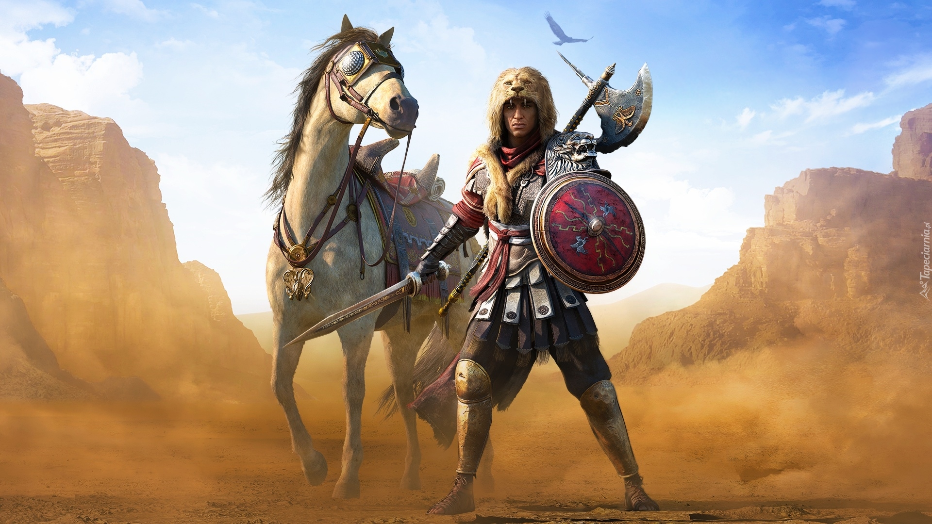 Assassins Creed Origins Roman Centurion Pack, DLC, Dodatek, Bayek, Koń