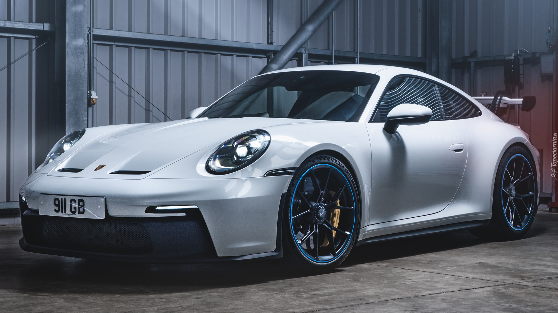 Białe, Porsche 911 GT3, Przód