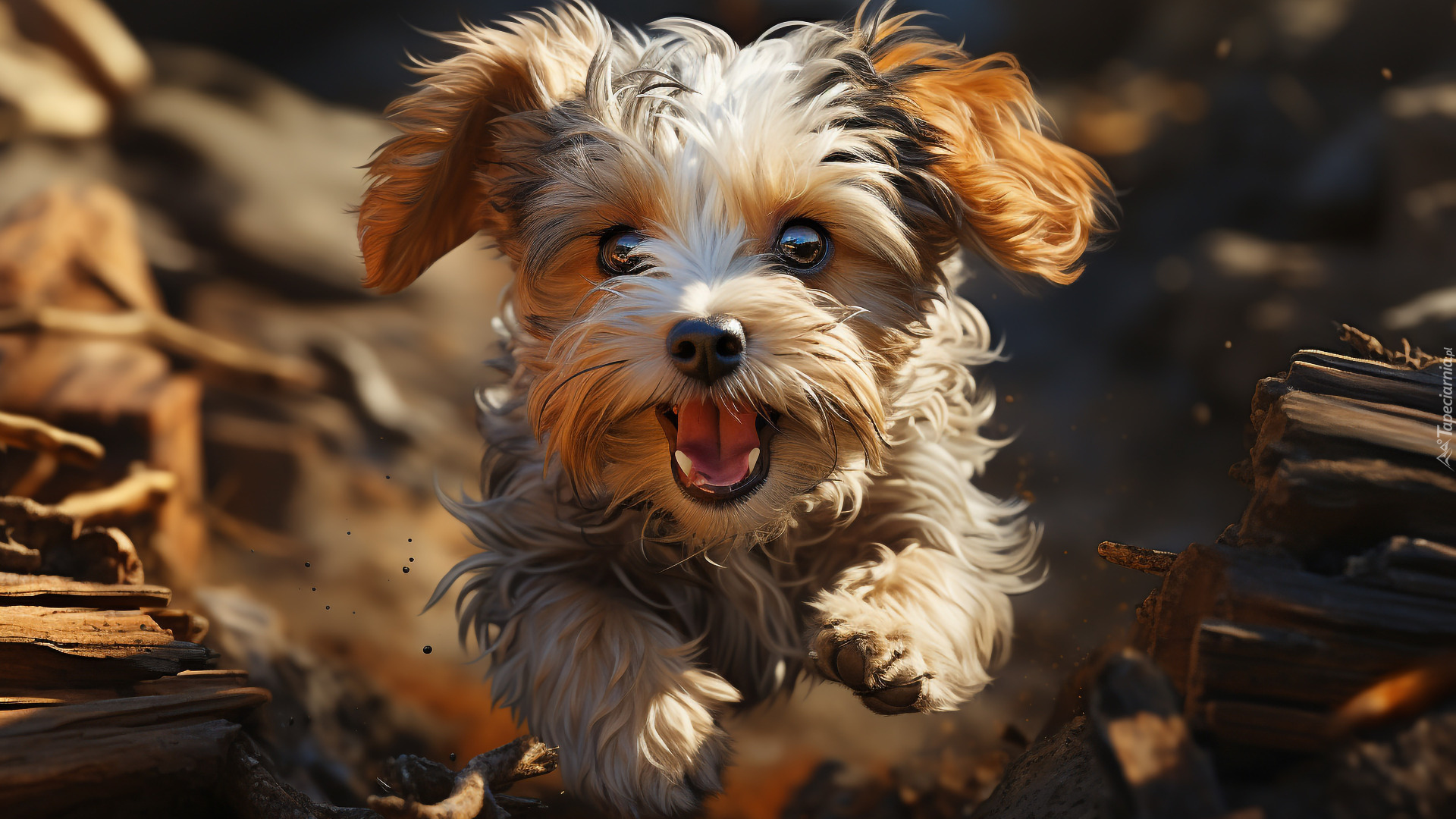 Biegnący, Pies, Yorkshire terrier