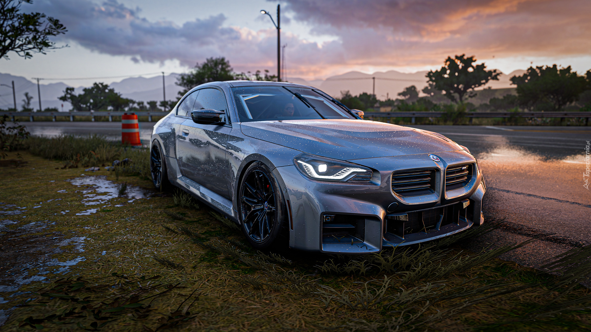 Pobocze, Samochód, BMW M2, Gra, Forza Horizon 5