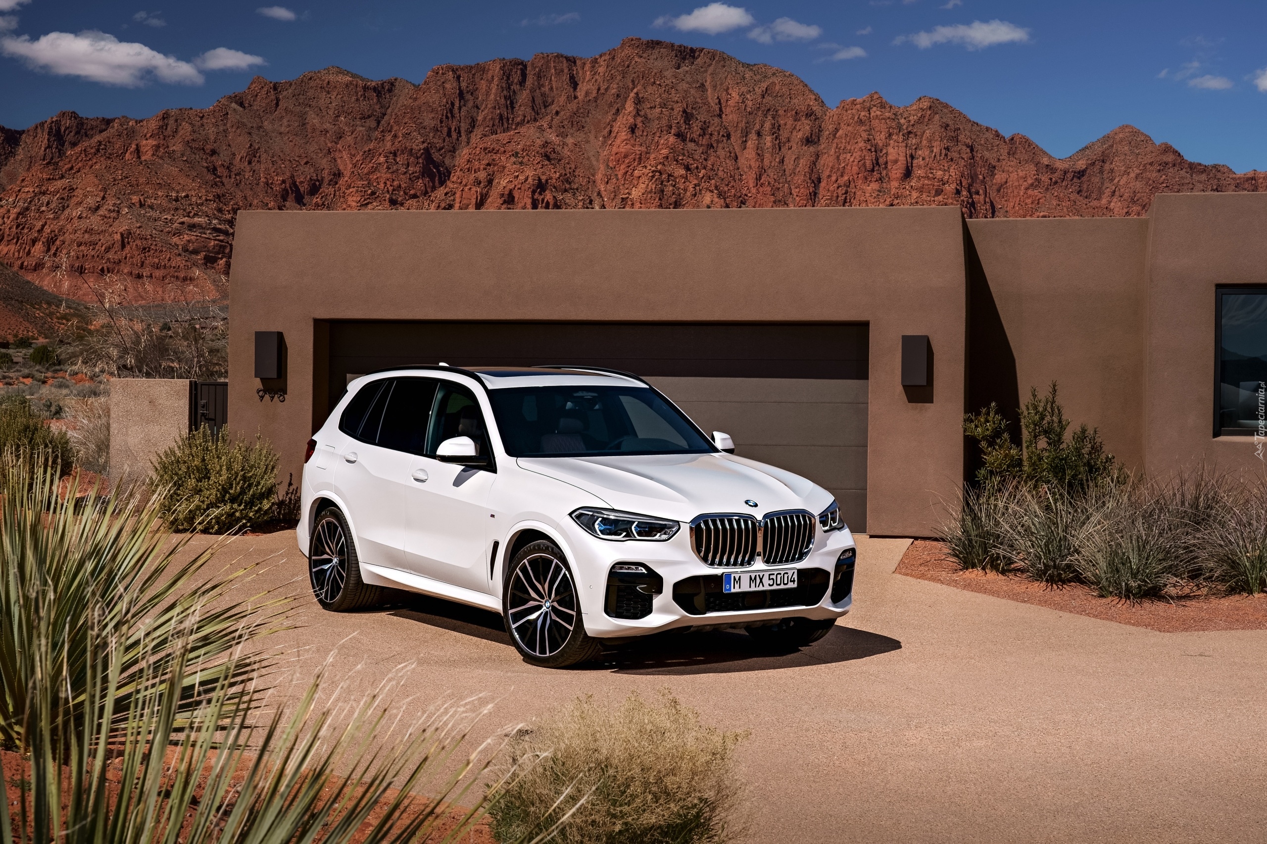 Białe, BMW X5 xDrive 40i Sport SUV, 2018