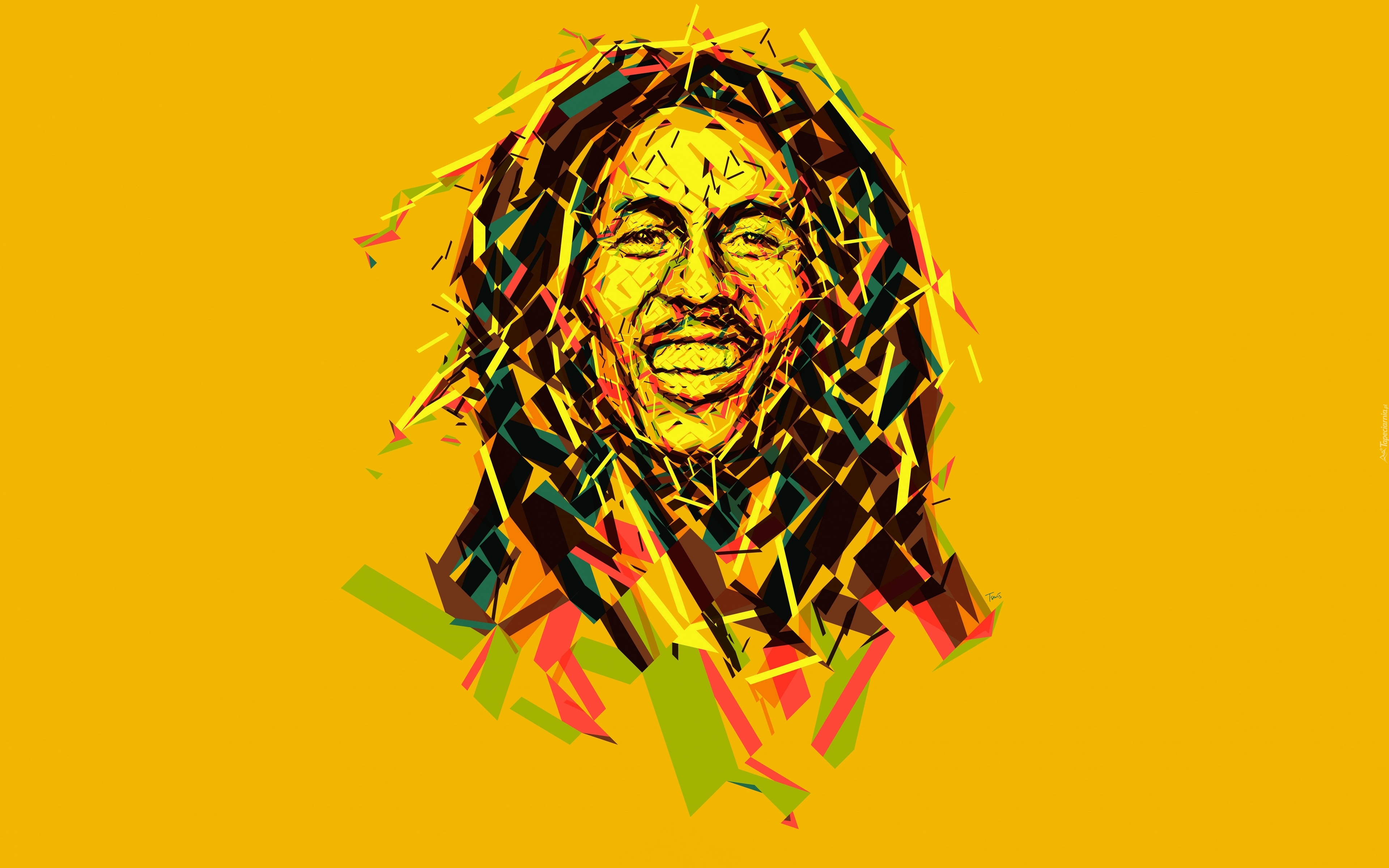 Bob Marley, Reggae, Grafika, Piosenkarz