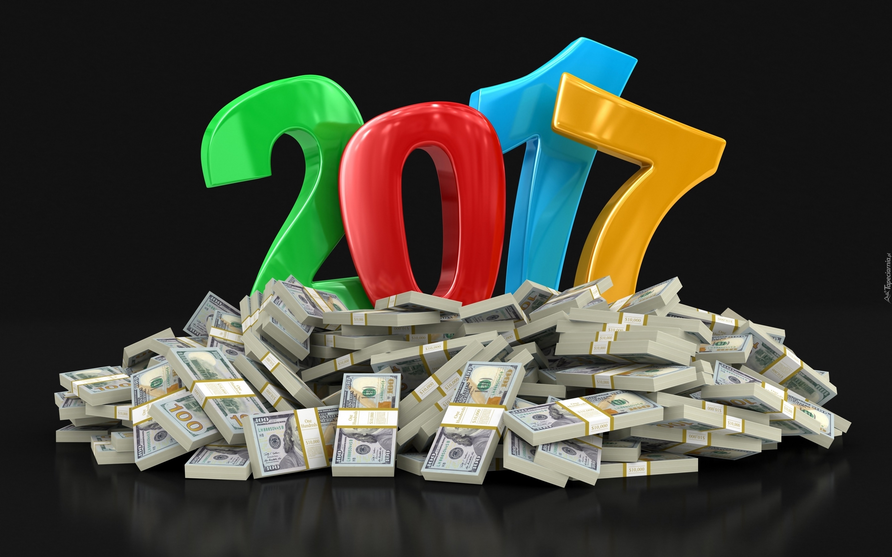 Szczęśliwego Nowego Roku, Pieniądze, Grafika 2D