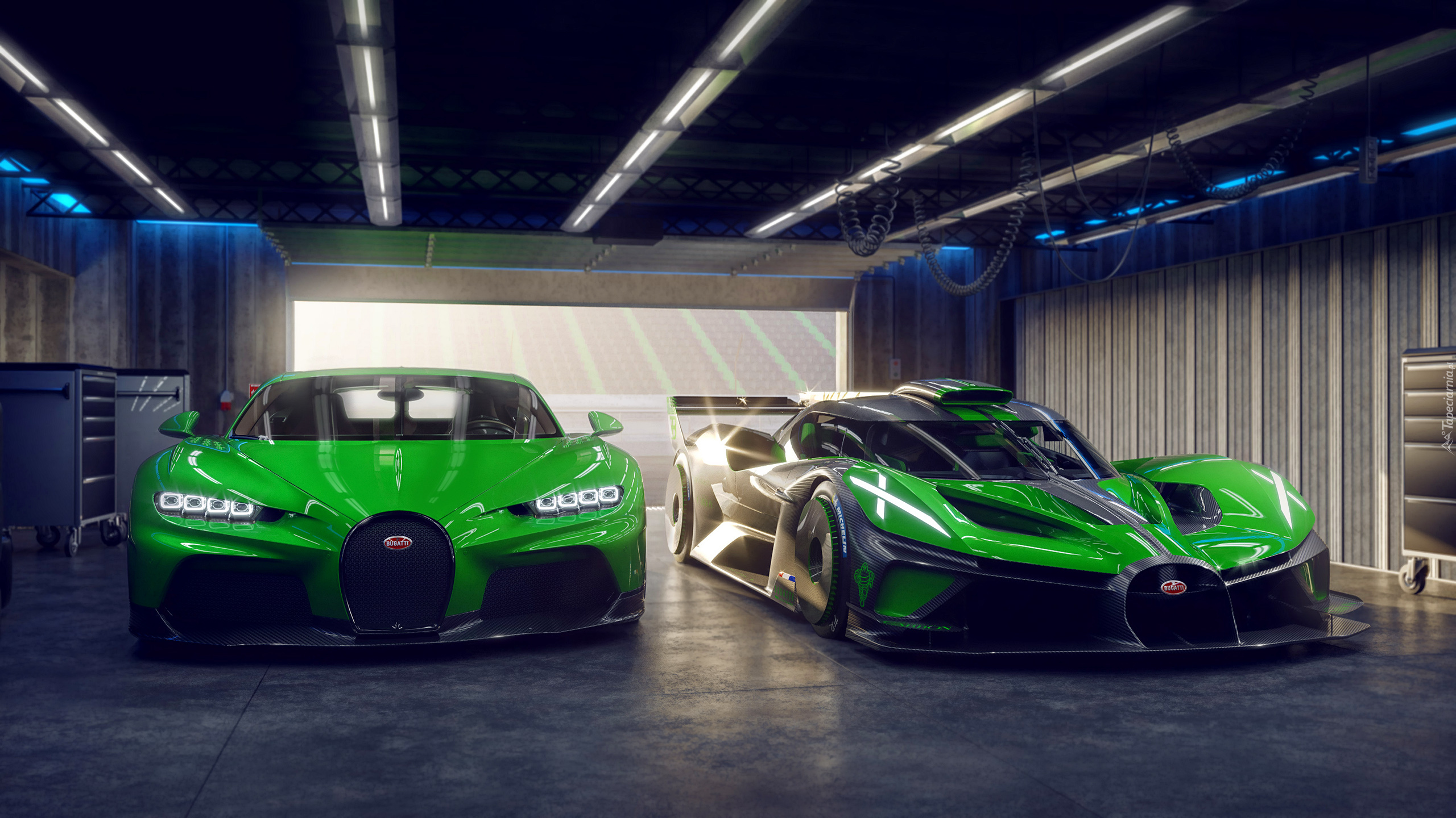 Zielone, Bugatti Chiron, Bugatti Bolide