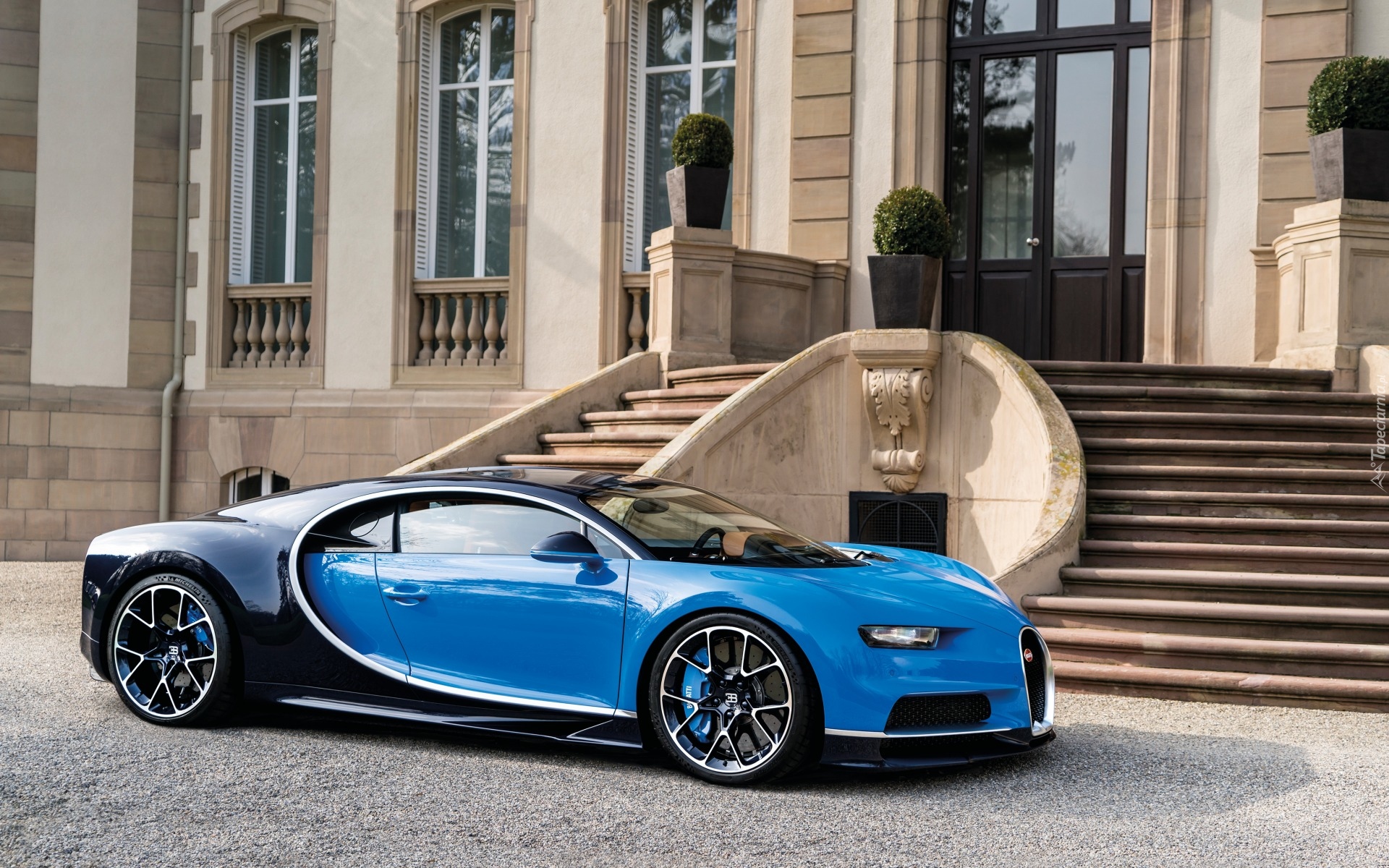 Niebieski, Bugatti Chiron, 2016