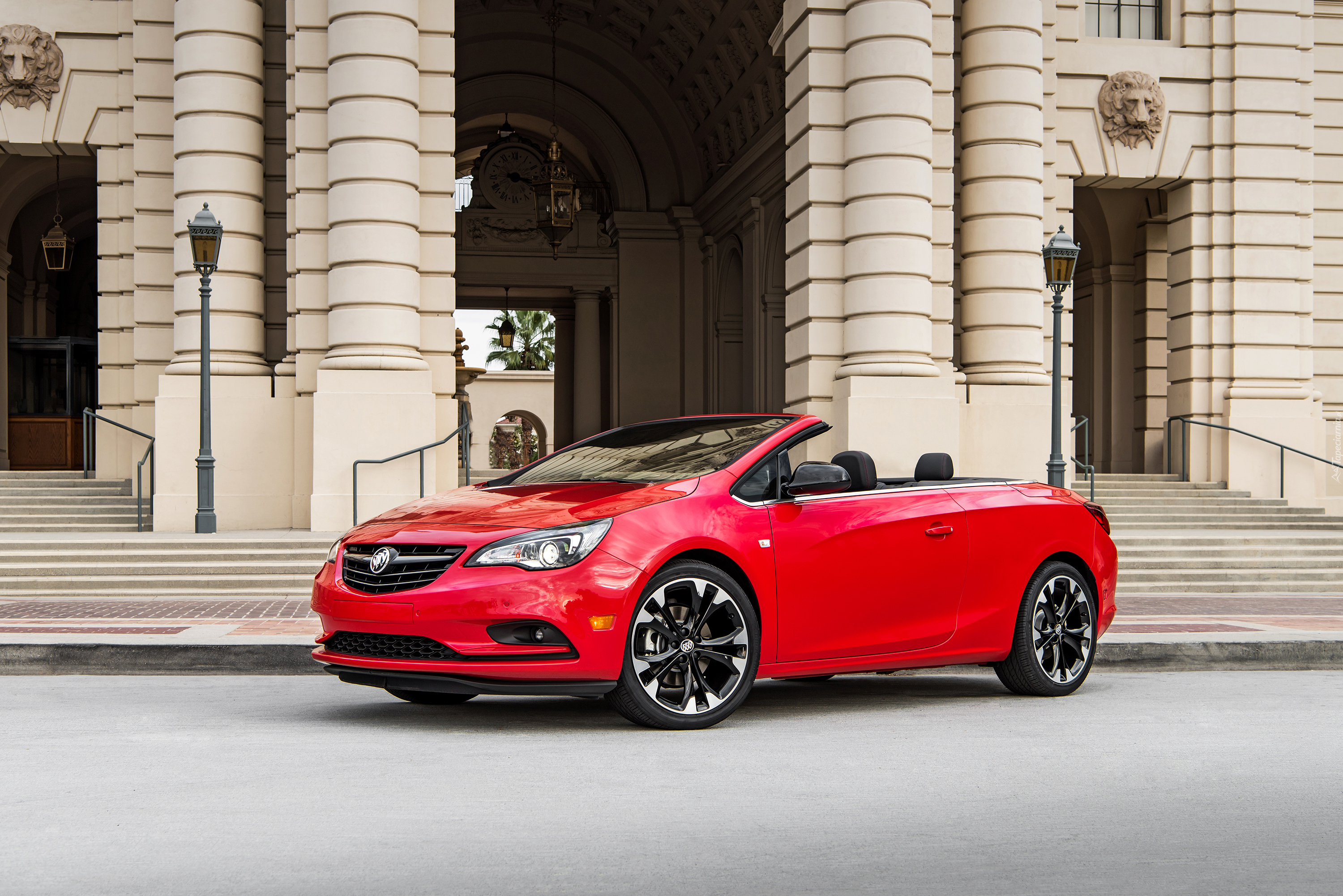 Czerwony, Buick Cascada, Sport, Budynek