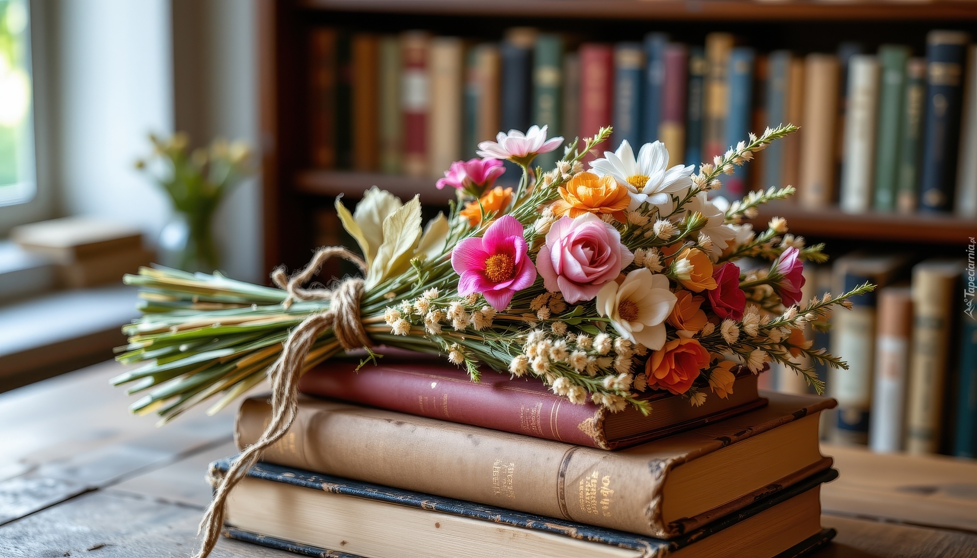 Bukiet kwiatów, Książki, AI