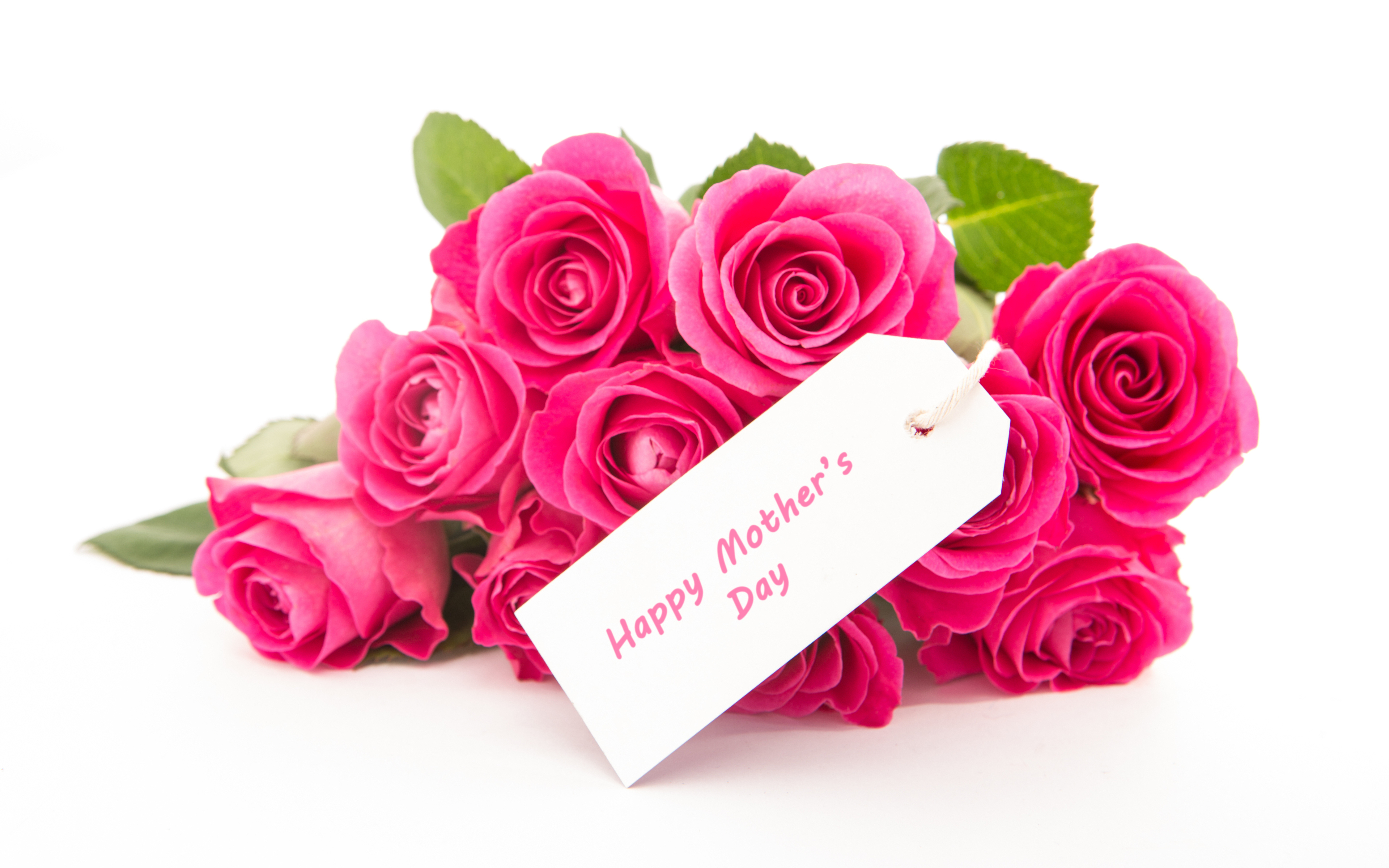 Róże, Bukiet, Napis, Happy Mothers Day, Dzień Matki