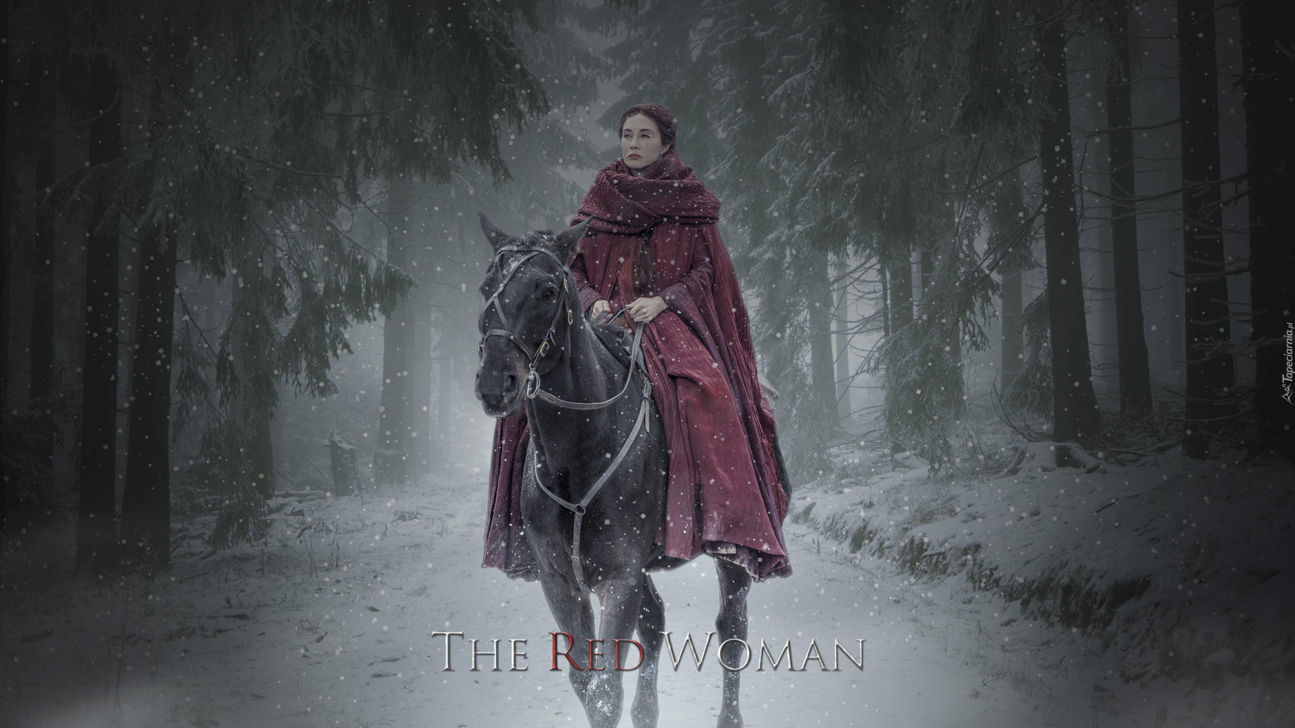 Serial, Gra o tron, Game of Thrones, Carice van Houten, Melisandre, Koń