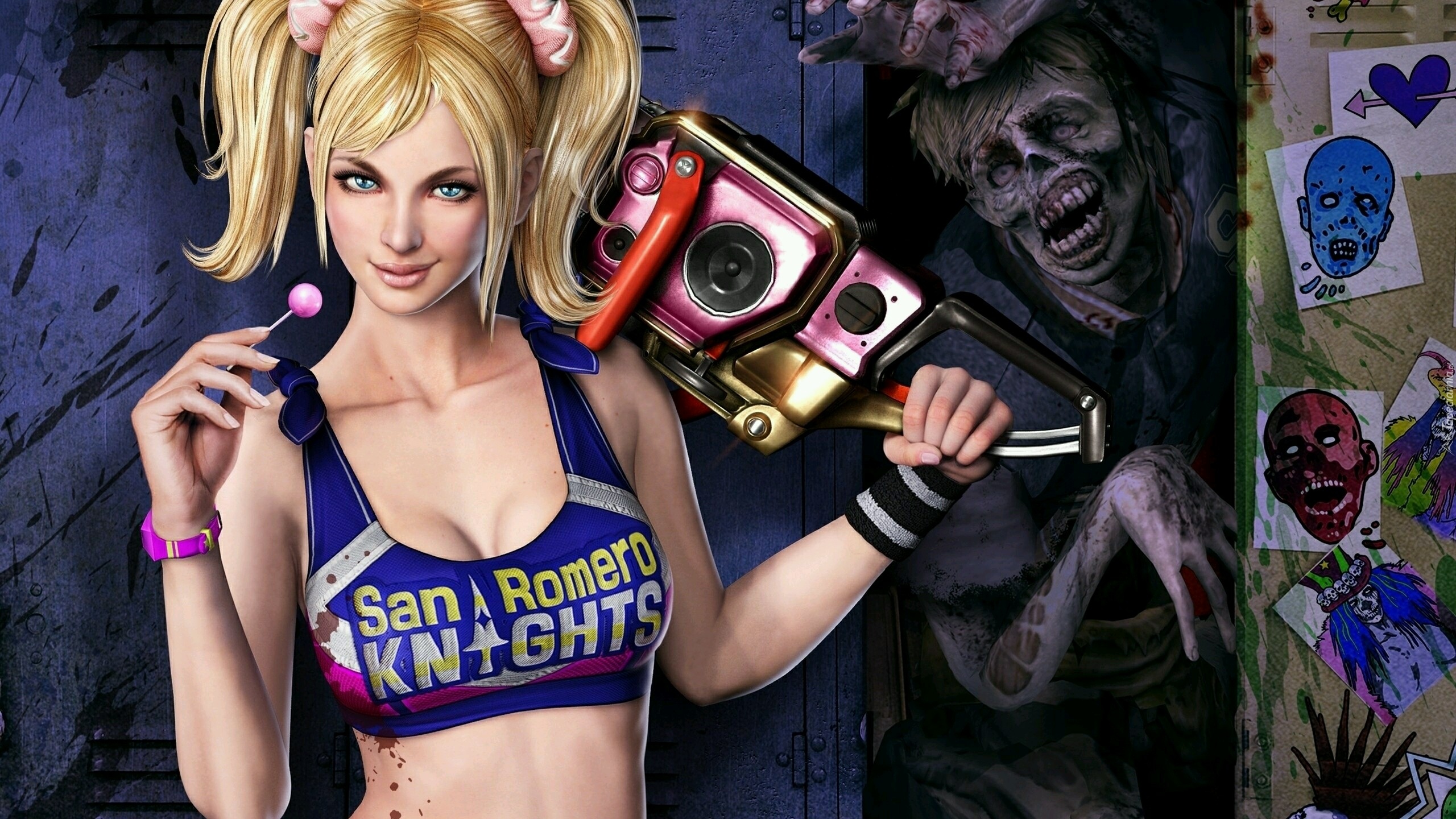 Gra, Lollipop Chainsaw, Cheerleaderka Juliet Starling, Zombie, Lizak, Dziewczyna