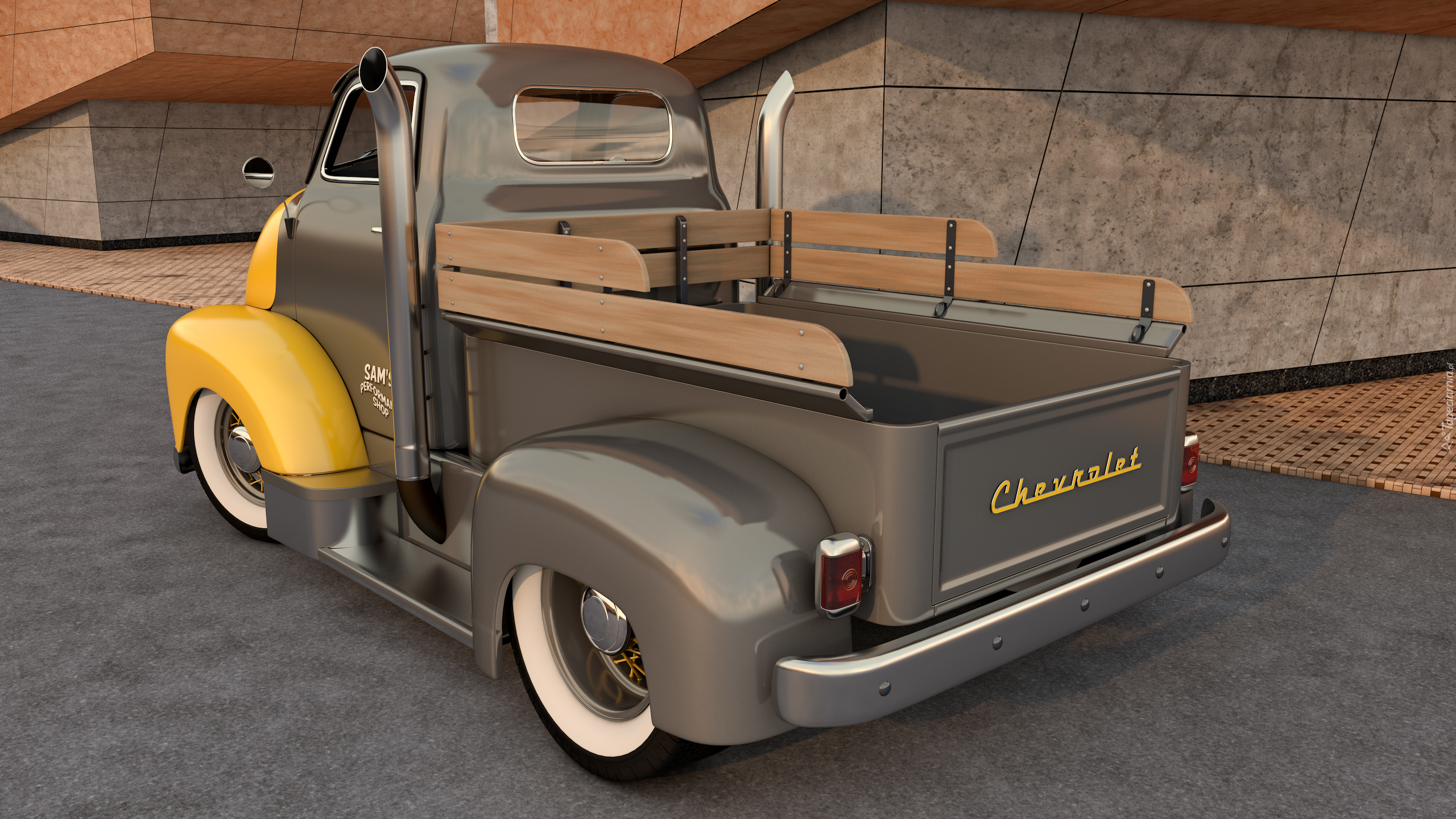 Chevrolet COE Truck, Tył, 3D