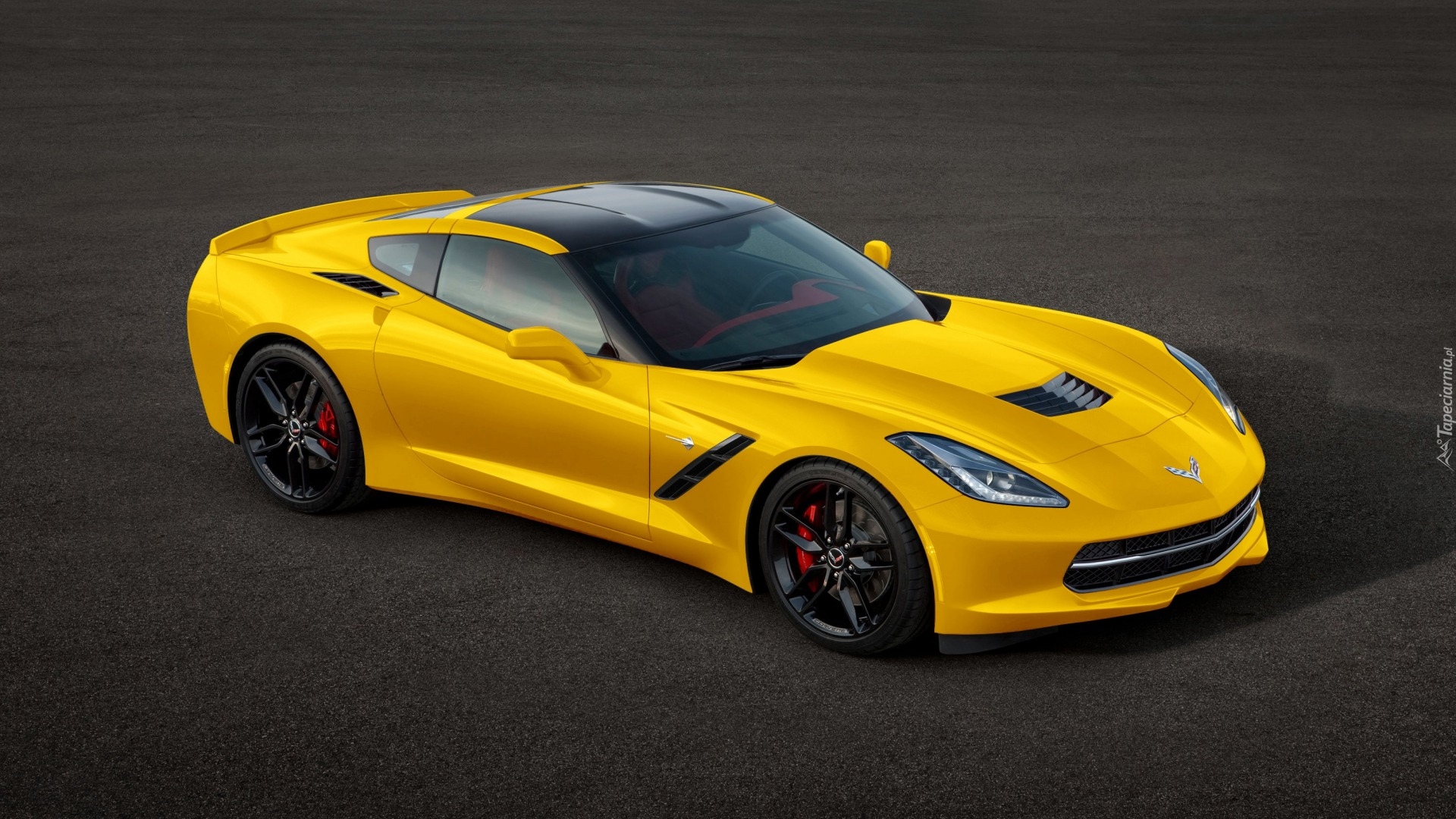 Żółty, Chevrolet Corvette C7, Stingray