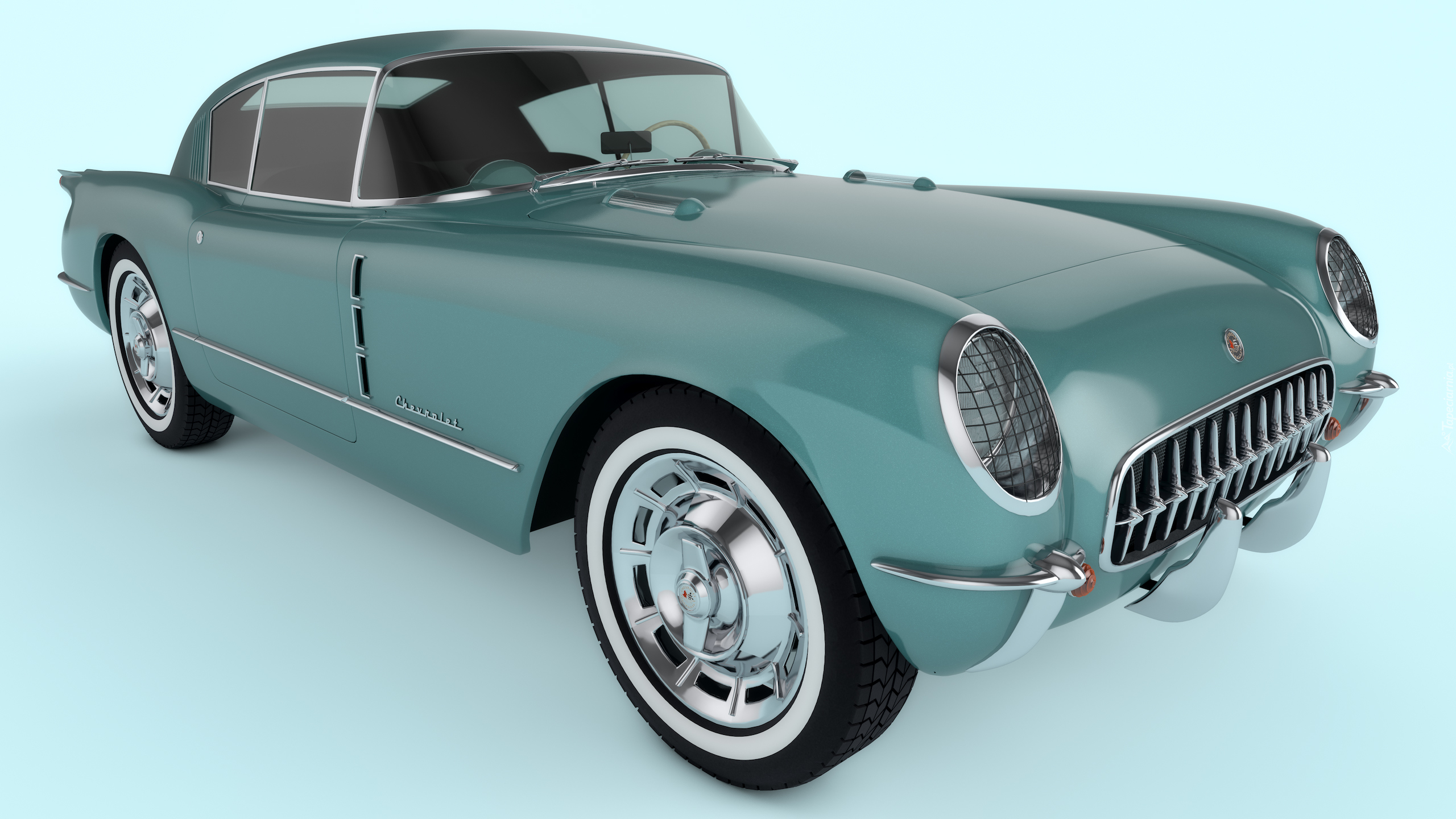 Chevrolet Corvette Corvair Concept, 1954, Zabytkowy, 3D